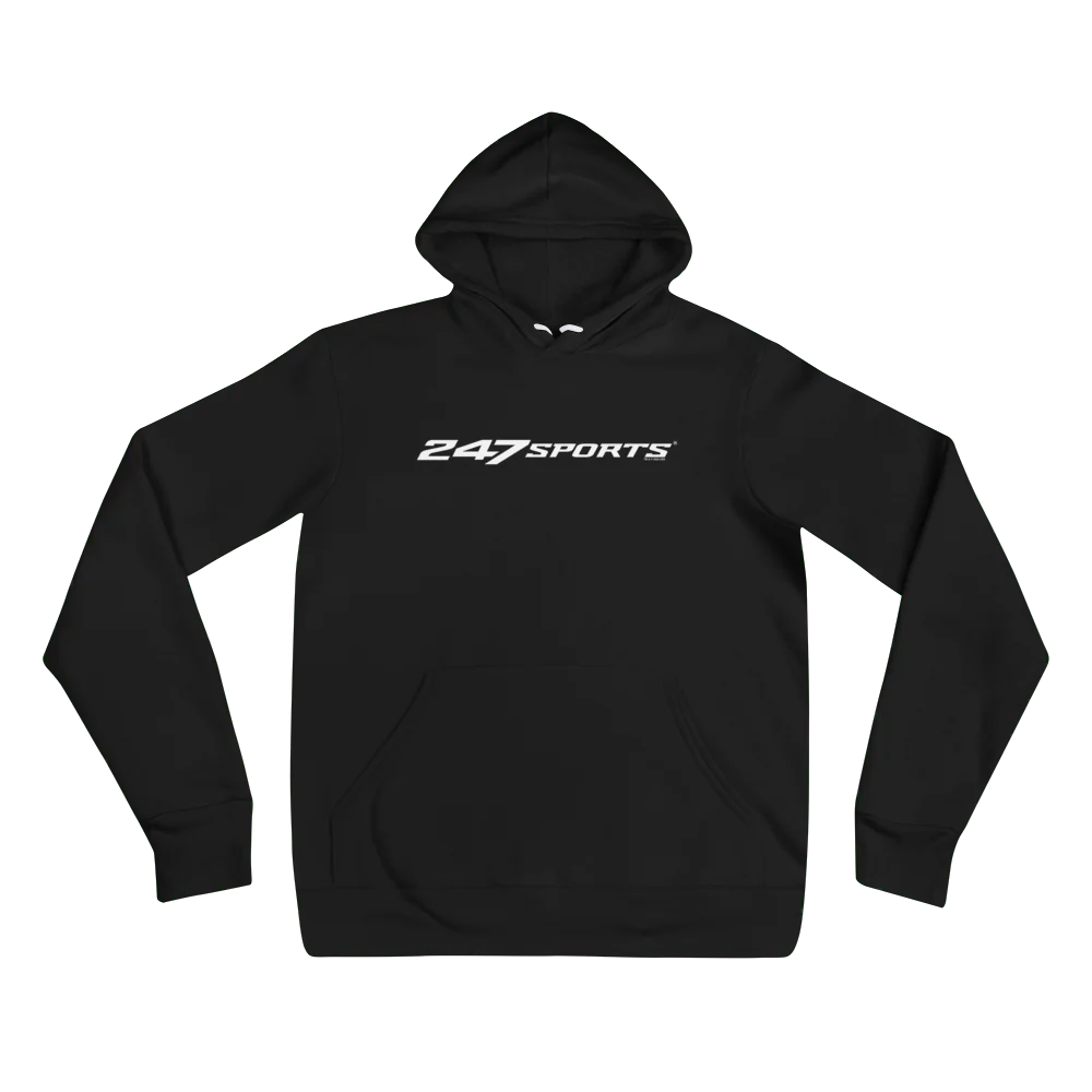 247Sports Logo White Adult Fleece Hooded Sweatshirt