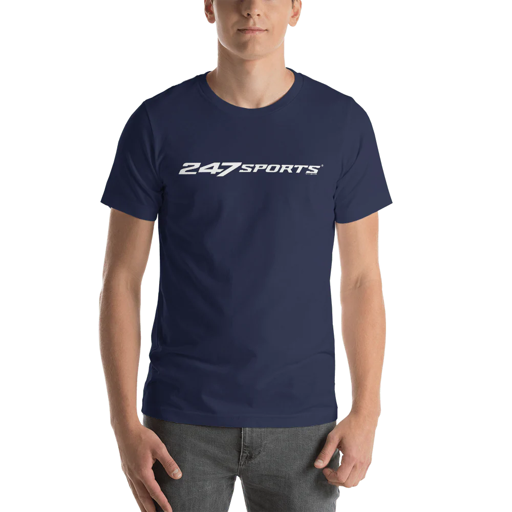 247Sports Logo White Adult Short Sleeve T-Shirt - Image 4