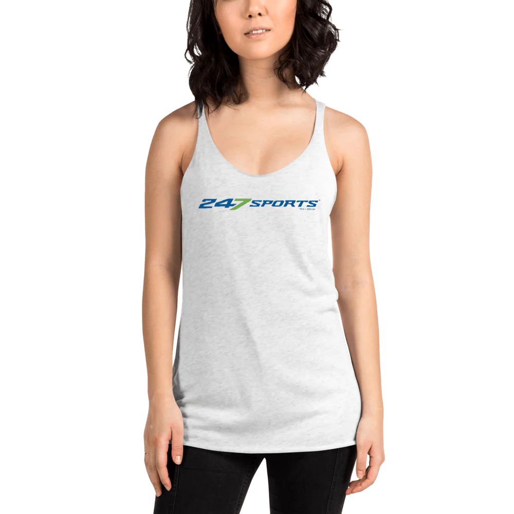 247 Sports Logo Women's Tri-Blend Racerback Tank Top - Image 4