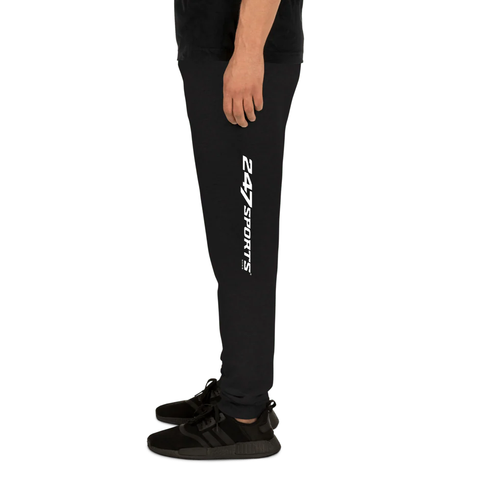 247 Sports White Logo Adult Fleece Joggers