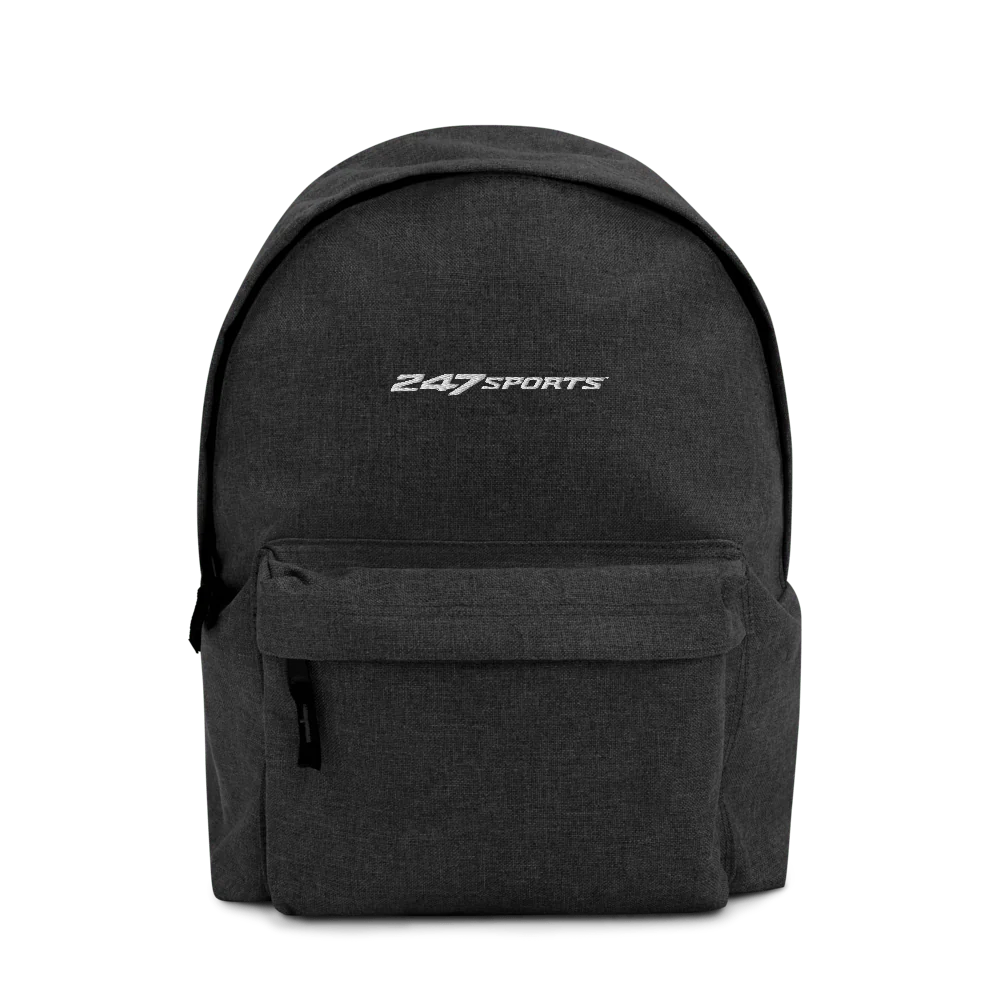247 Sports White Logo Embroidered Backpack