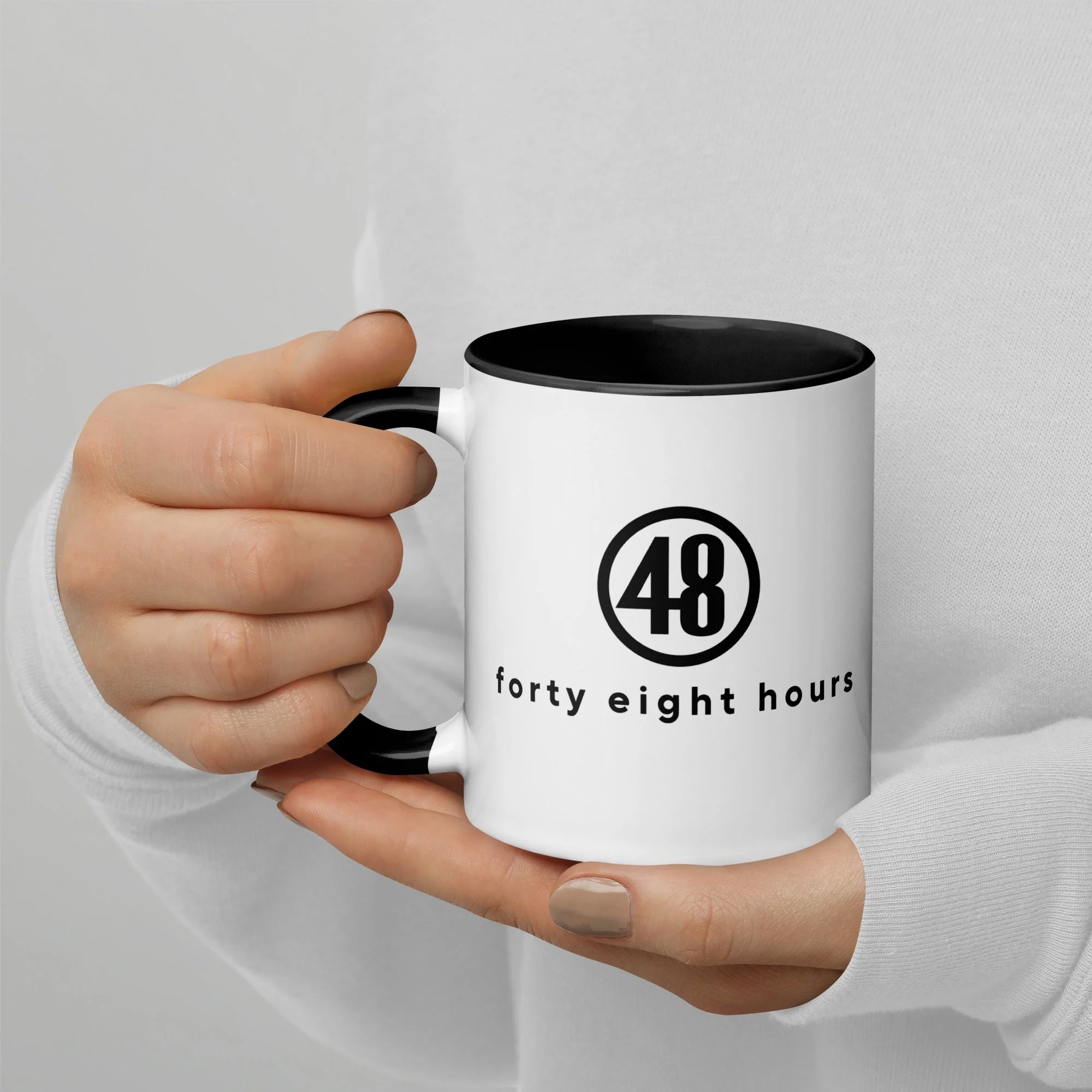 48 Hours Logo Two-tone Black Mug - Image 3