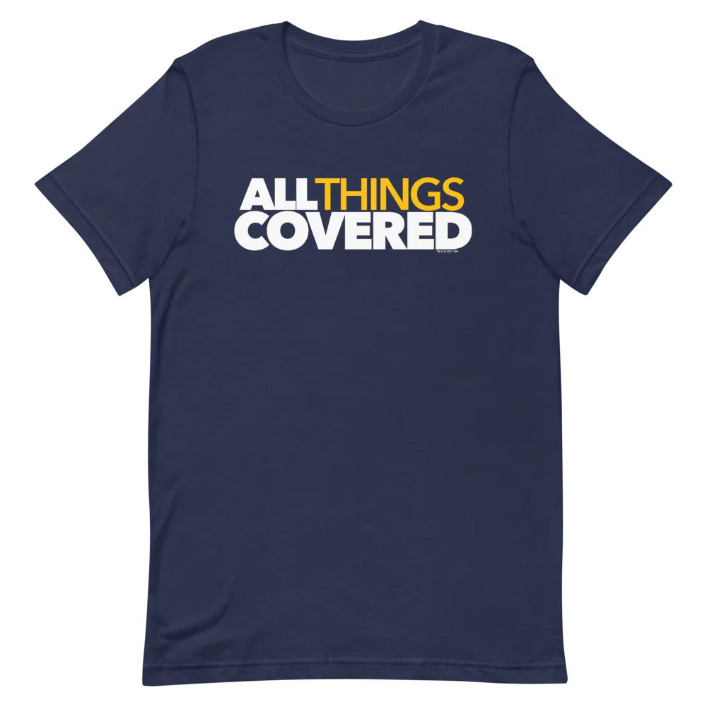All Things Covered Podcast White Logo Adult Short Sleeve T-Shirt - Image 2