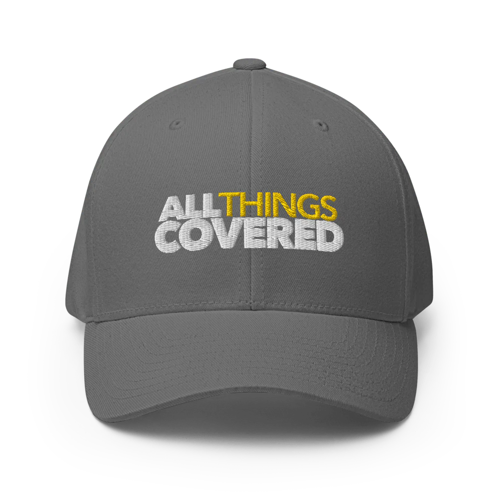 All Things Covered Podcast White Logo Embroidered Hat - Image 2