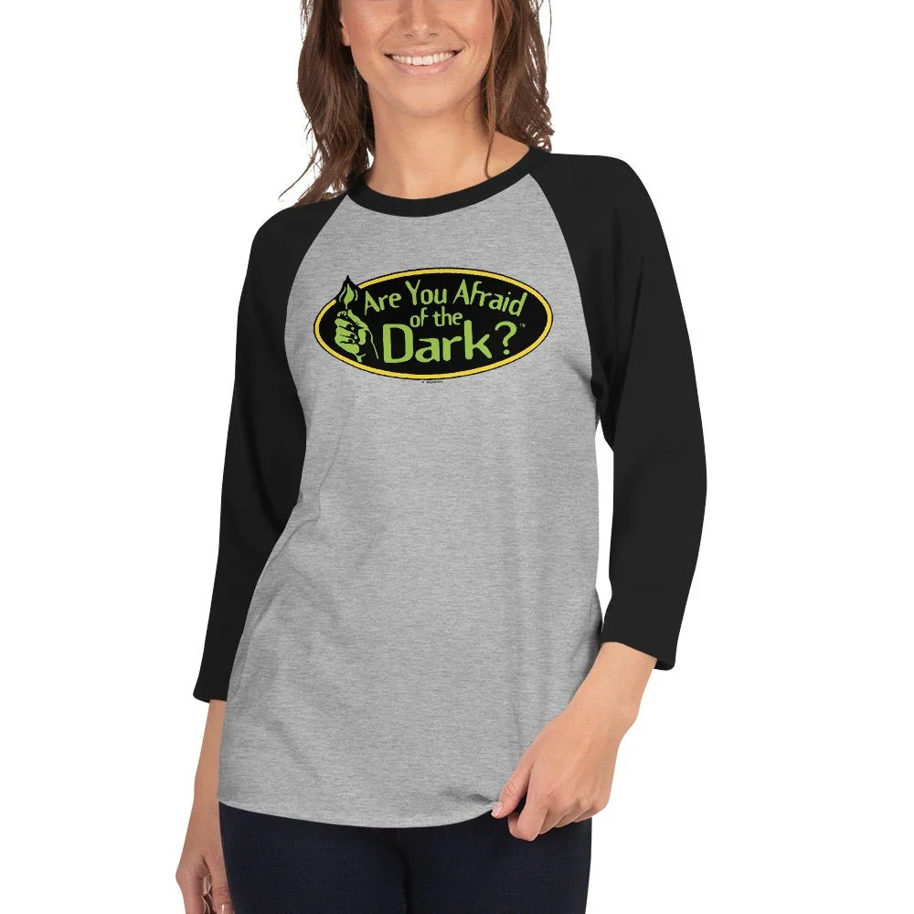 Are You Afraid of the Dark Original Logo Adult 3/4 Sleeve Raglan Shirt - Image 3