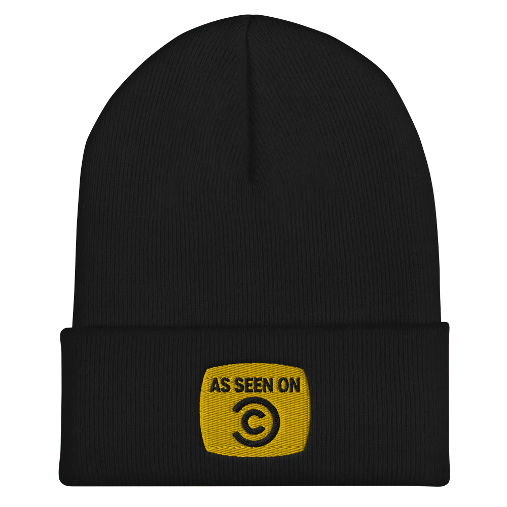 As Seen On Comedy Central Logo Embroidered Beanie