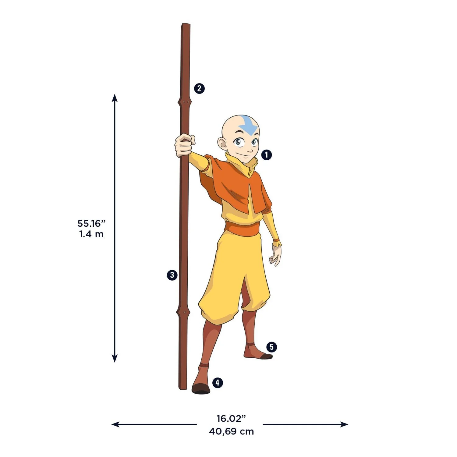 Avatar: The Last Airbender Aang Giant Wall Decals - Image 6
