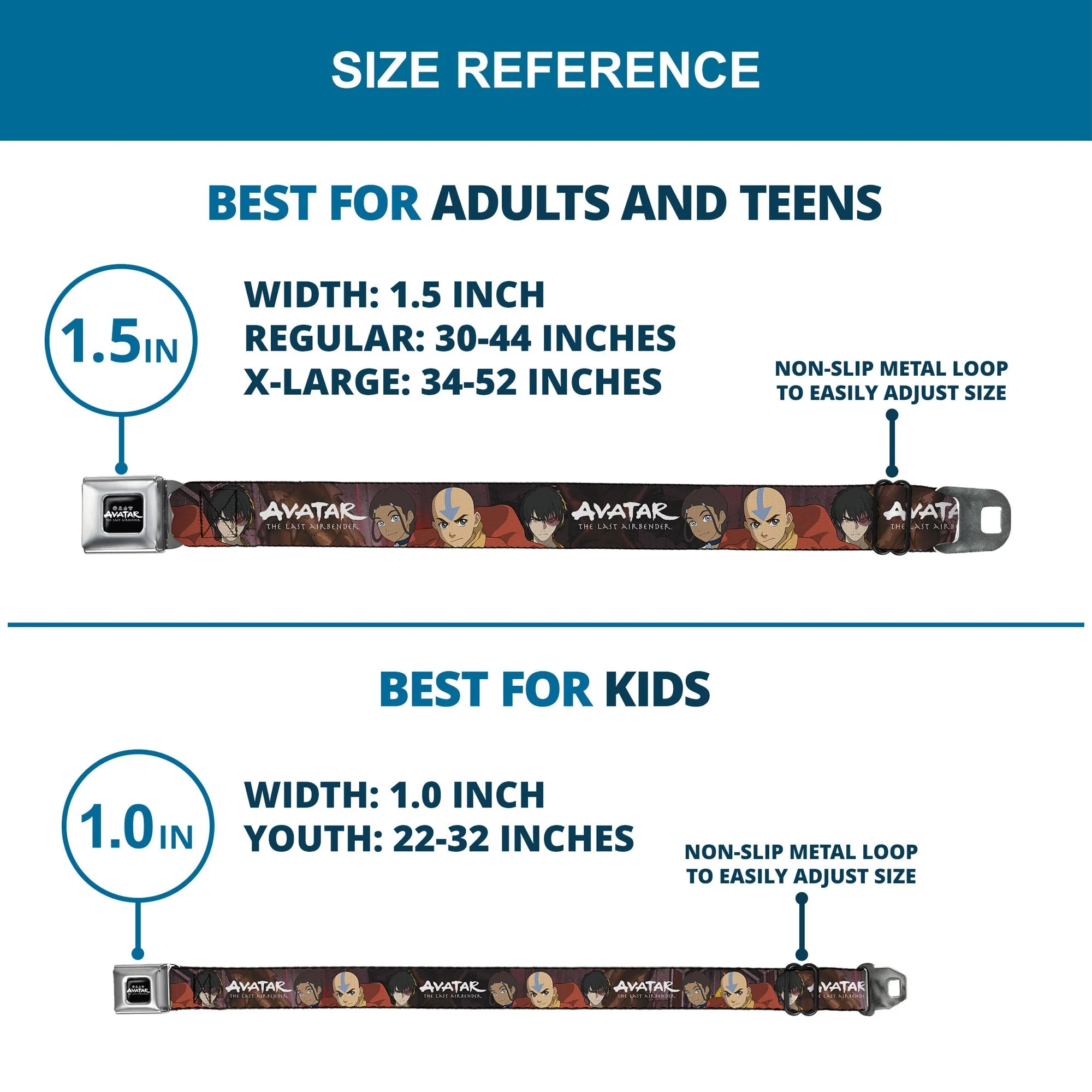 Avatar: The Last Airbender Group Pose Graphic Seatbelt Belt - Image 8