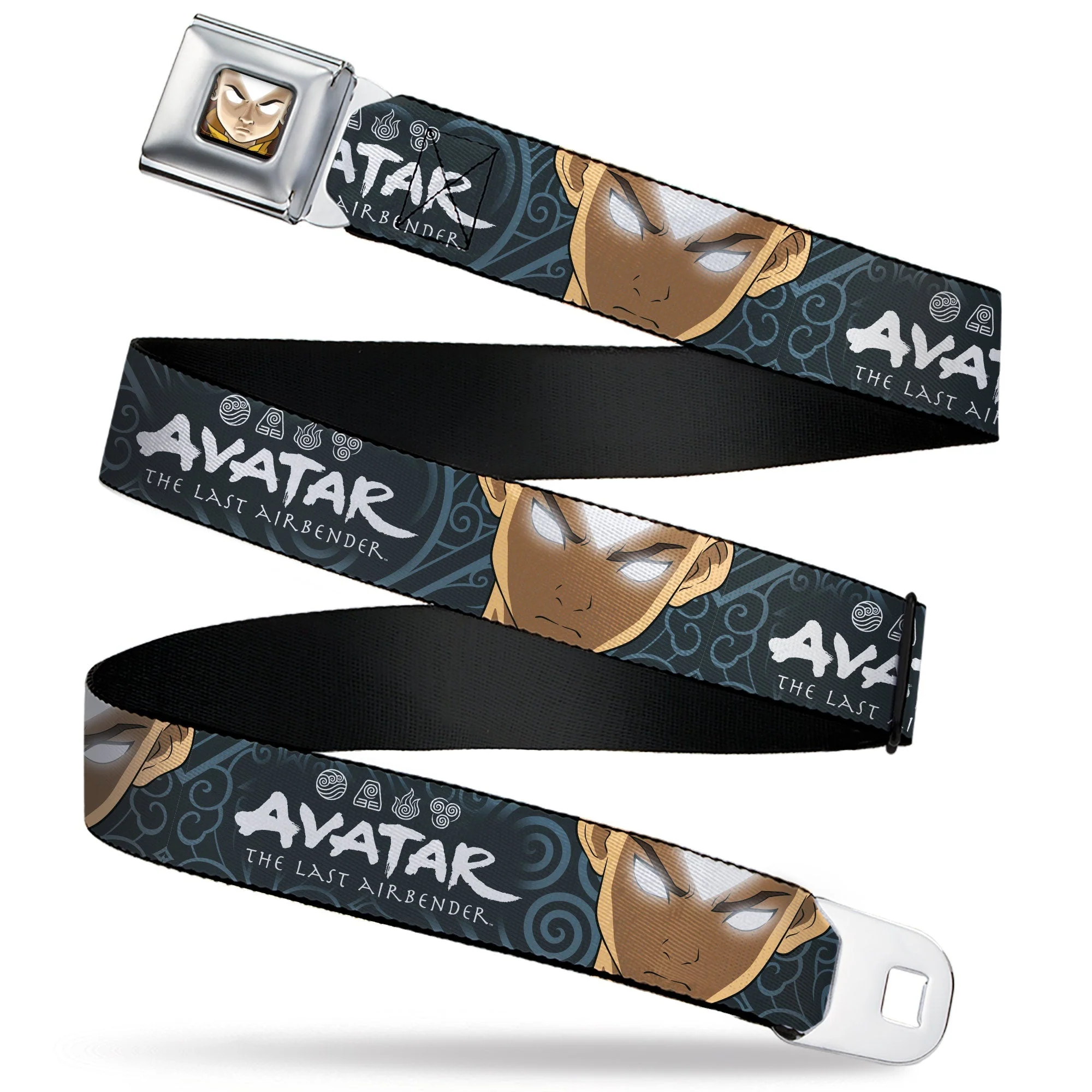 Avatar: The Last Airbender Aang Face & Logo Seatbelt Belt