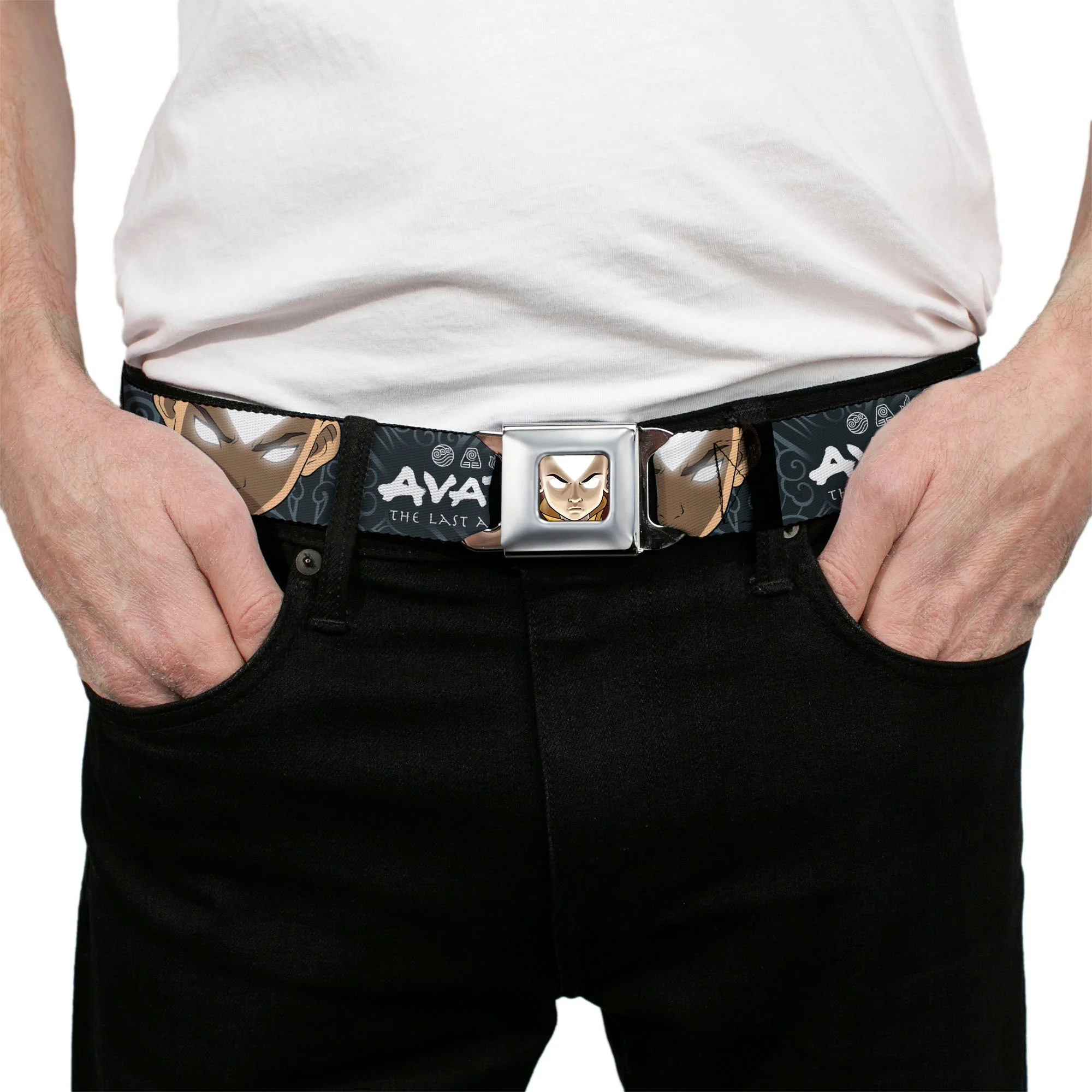 Avatar: The Last Airbender Aang Face & Logo Seatbelt Belt - Image 3