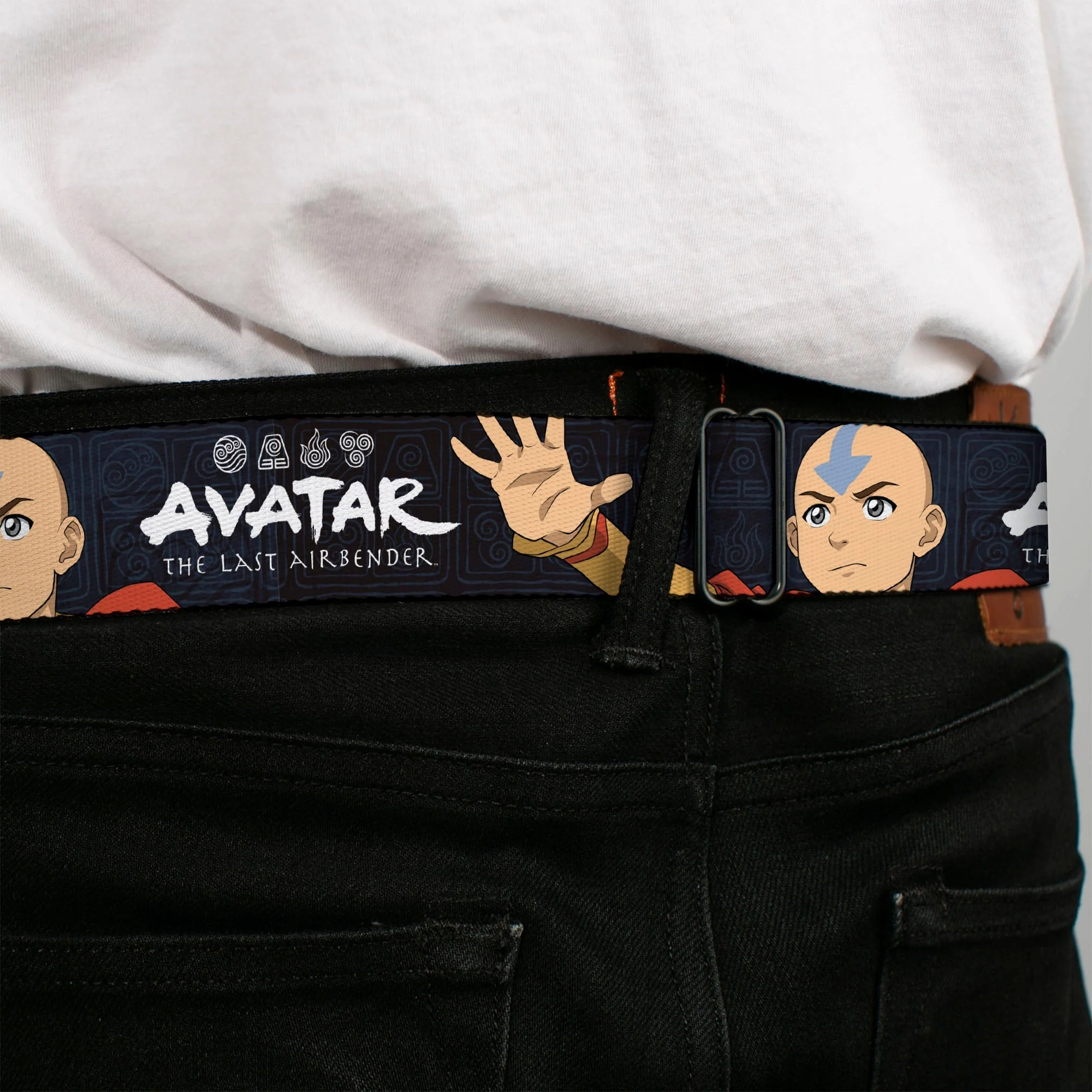 Avatar: The Last Airbender Aang Face and Logo Seatbelt Belt - Image 4