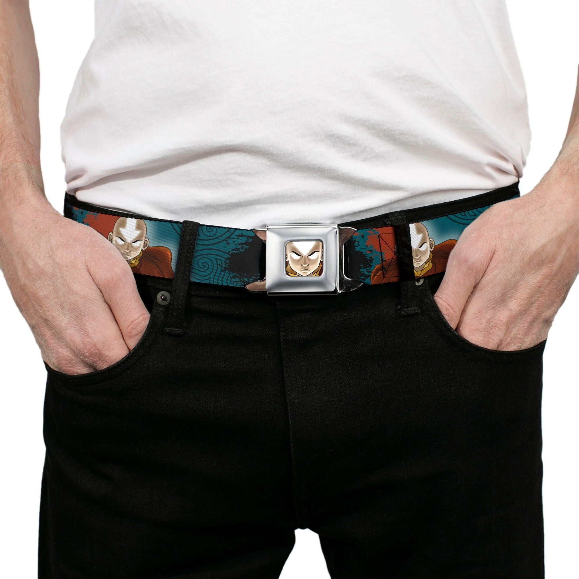 Avatar: The Last Airbender Aang Face Graphic Seatbelt Belt - Image 3