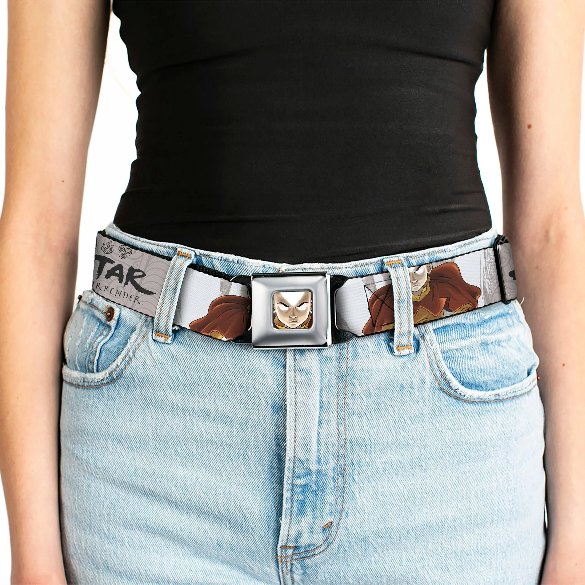 Avatar: The Last Airbender Aang Face & Logo Seatbelt Belt - Image 5