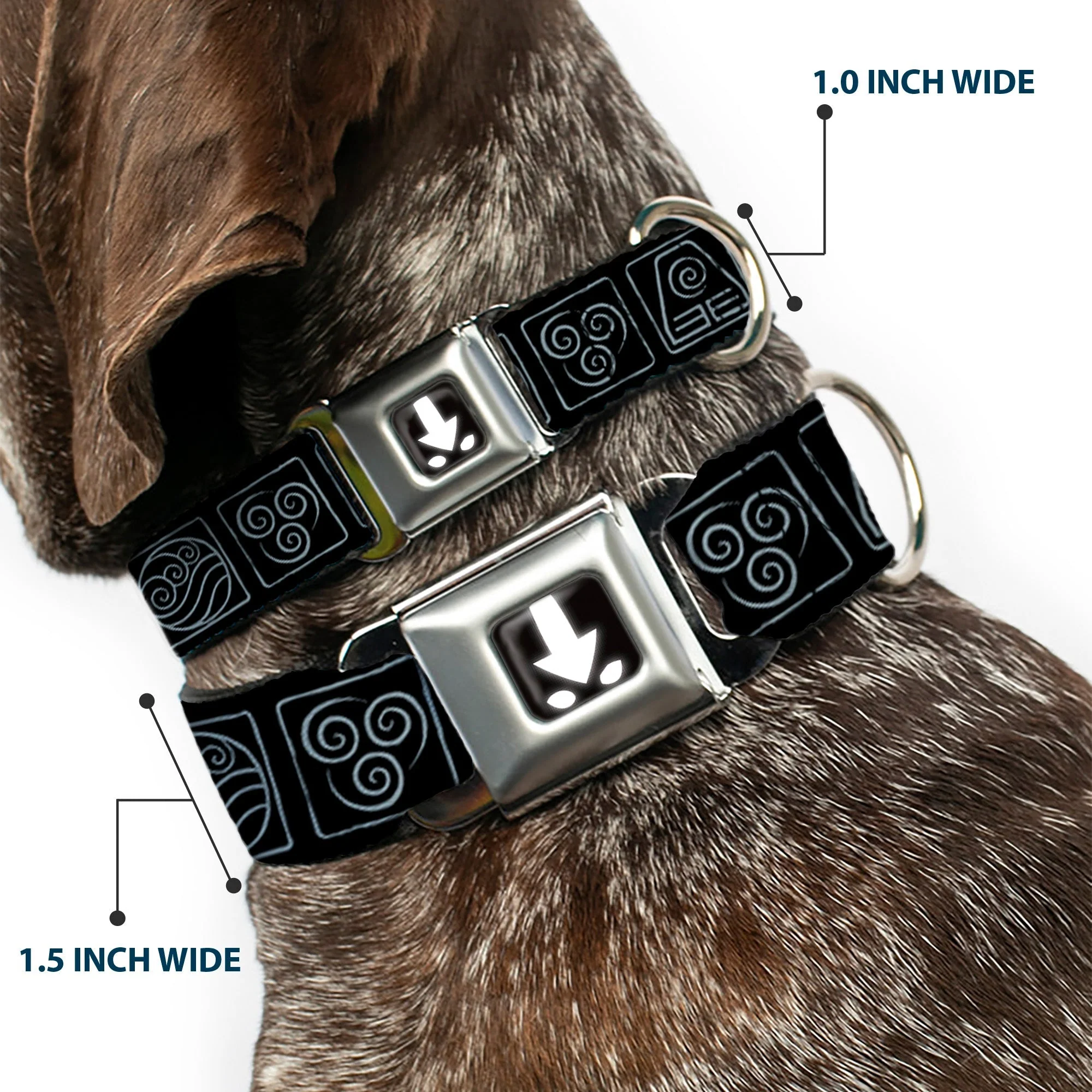 Avatar: The Last Airbender Aang Elements Seatbelt Dog Collar - Image 2