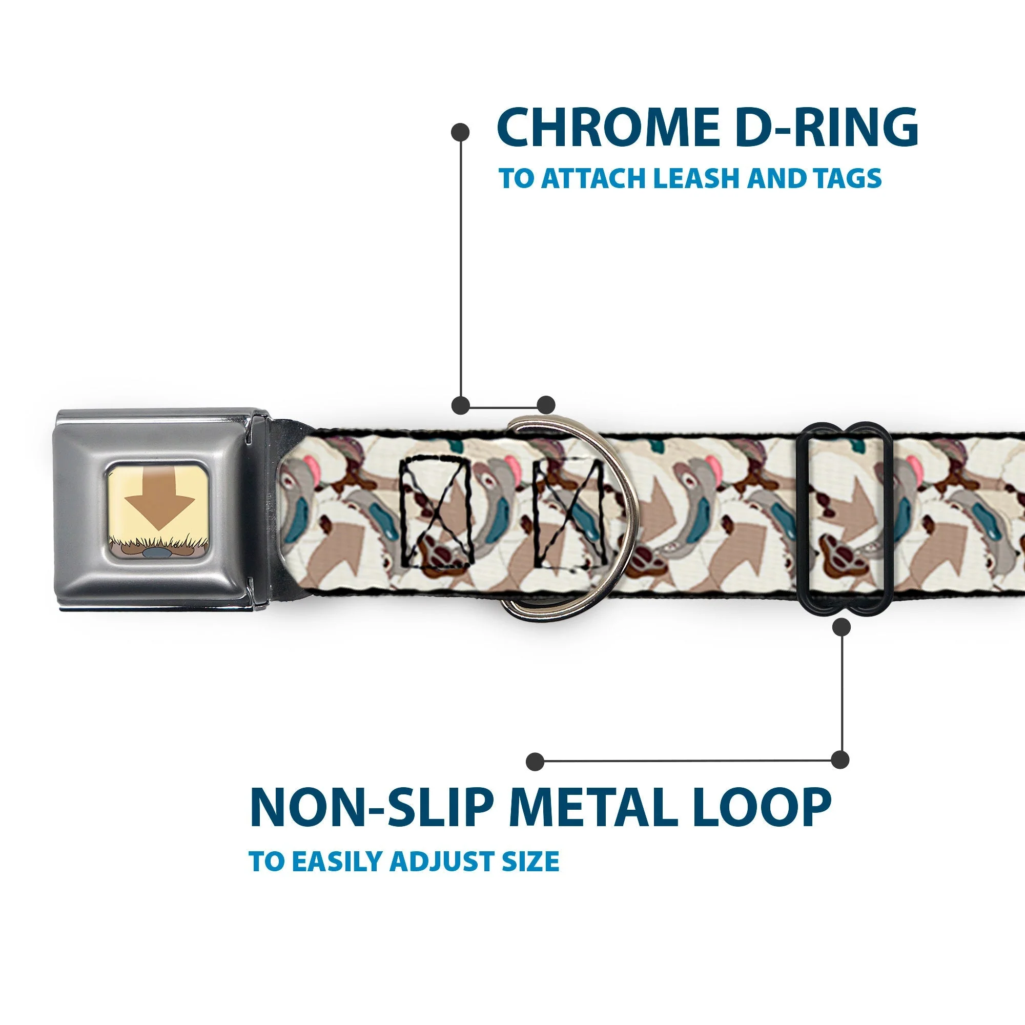 Avatar: The Last Airbender Appa Poses Seatbelt Dog Collar - Image 5