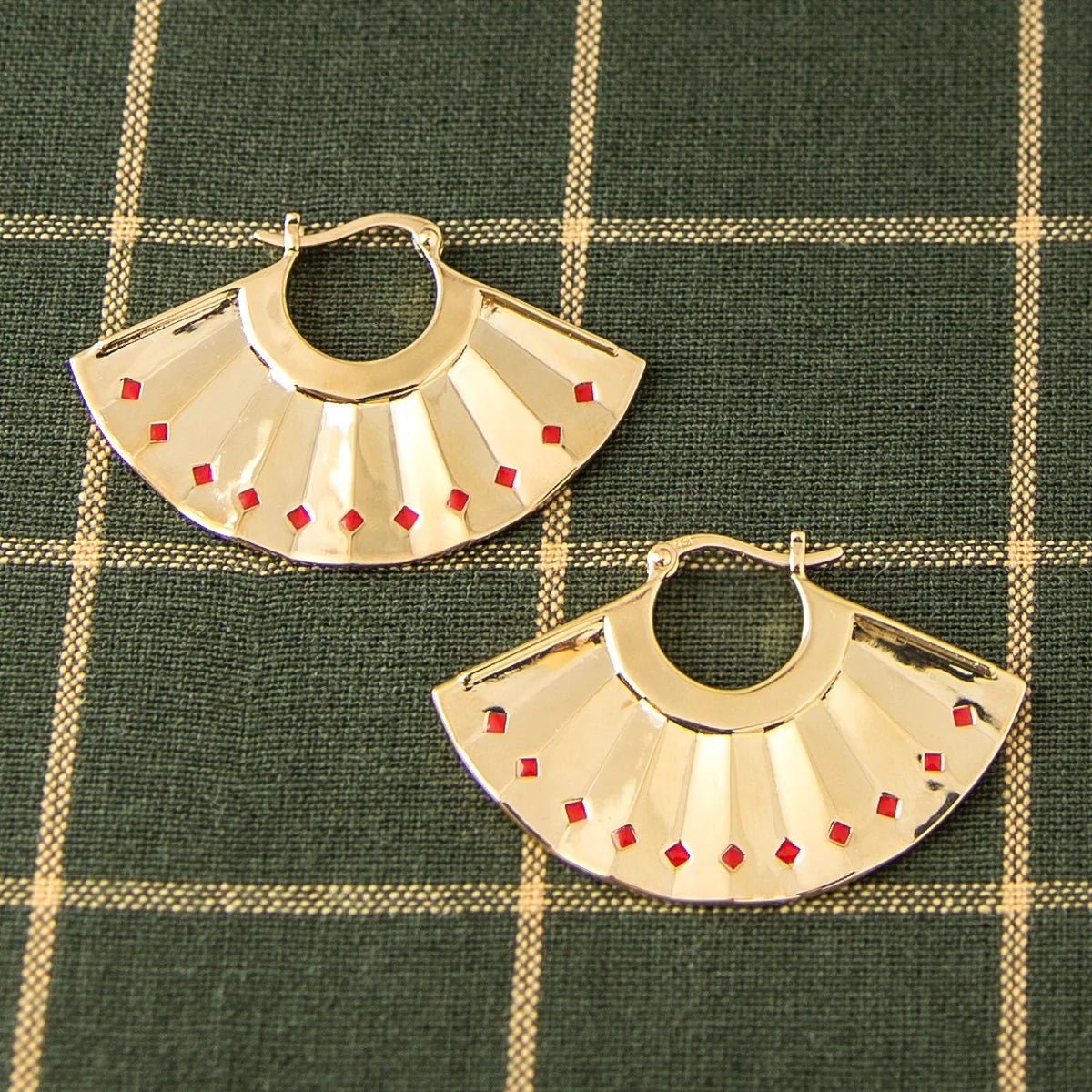 Avatar: The Last Airbender x RockLove Kyoshi Warrior Fan Earrings - Image 3