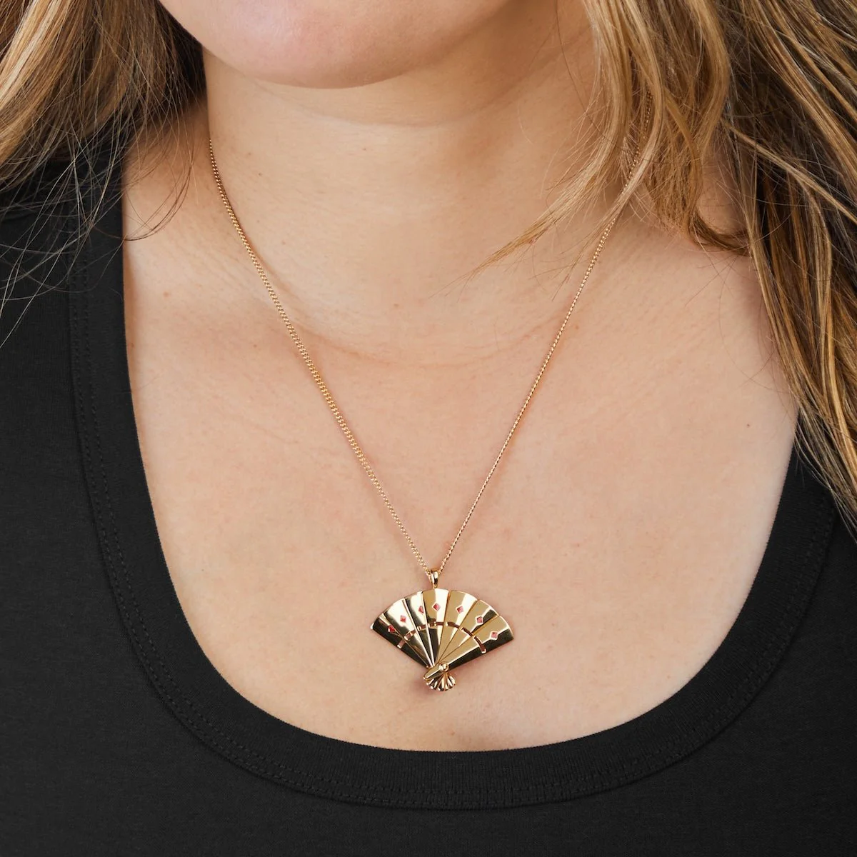 Avatar: The Last Airbender x RockLove Kyoshi Warrior Fan Necklace - Image 3