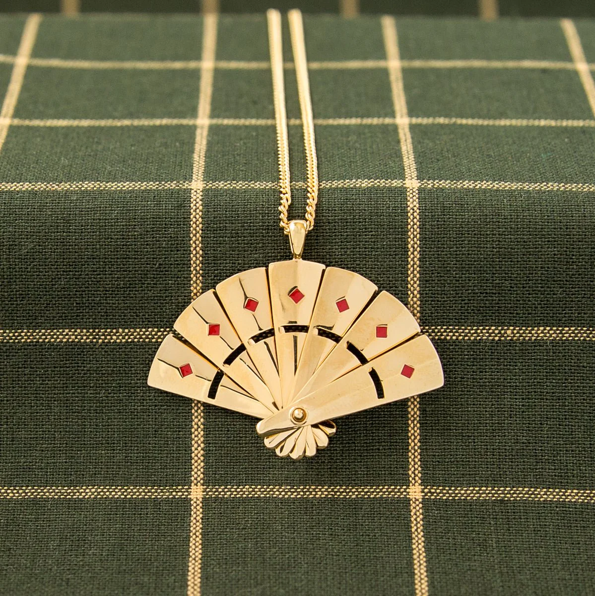 Avatar: The Last Airbender x RockLove Kyoshi Warrior Fan Necklace - Image 4