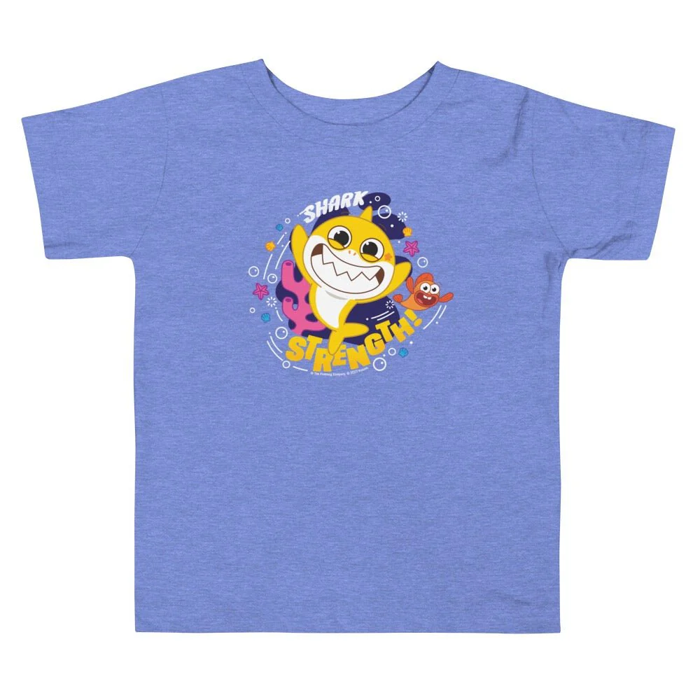 Baby Shark's Big Show Shark Strength Toddler Short Sleeve T-Shirt - Image 4