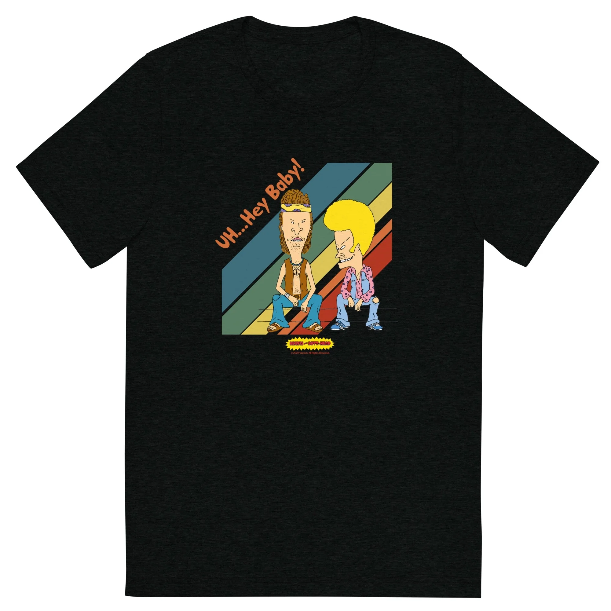 Beavis and Butt-Head Hey Baby Adult Tri-Blend T-Shirt - Image 4
