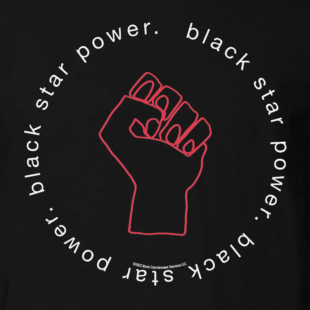 BET Black Star Power Adult Short Sleeve T-Shirt - Image 3