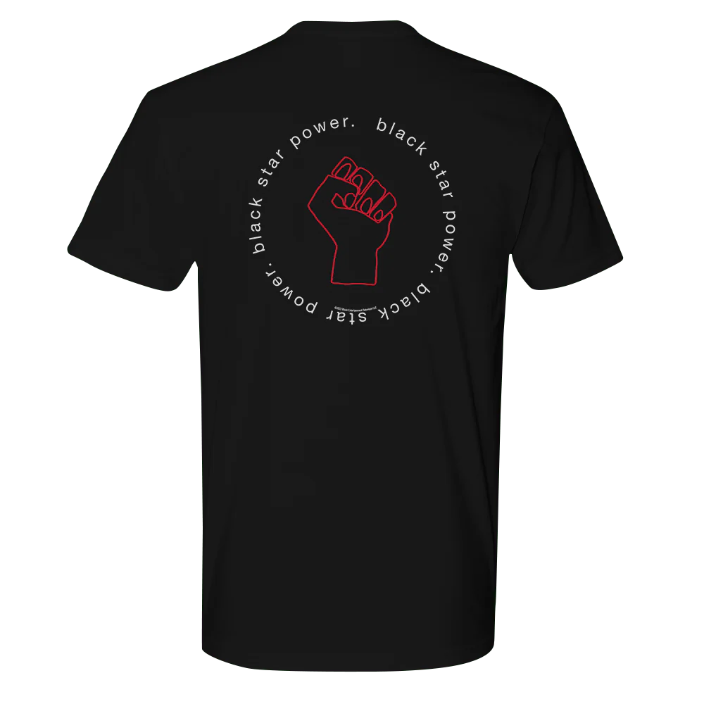 BET Black Star Power Adult Short Sleeve T-Shirt - Image 4