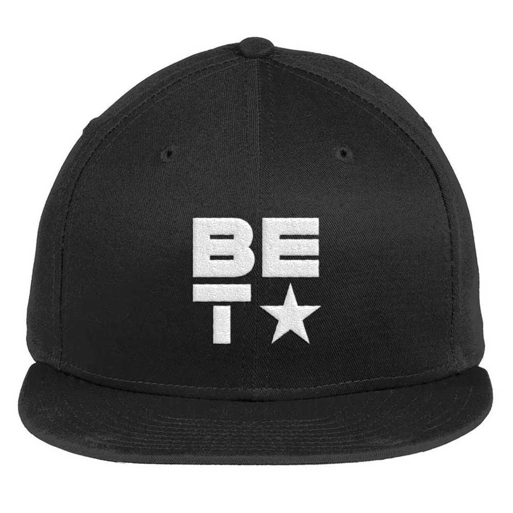 BET Logo Embroidered Flat Bill Hat
