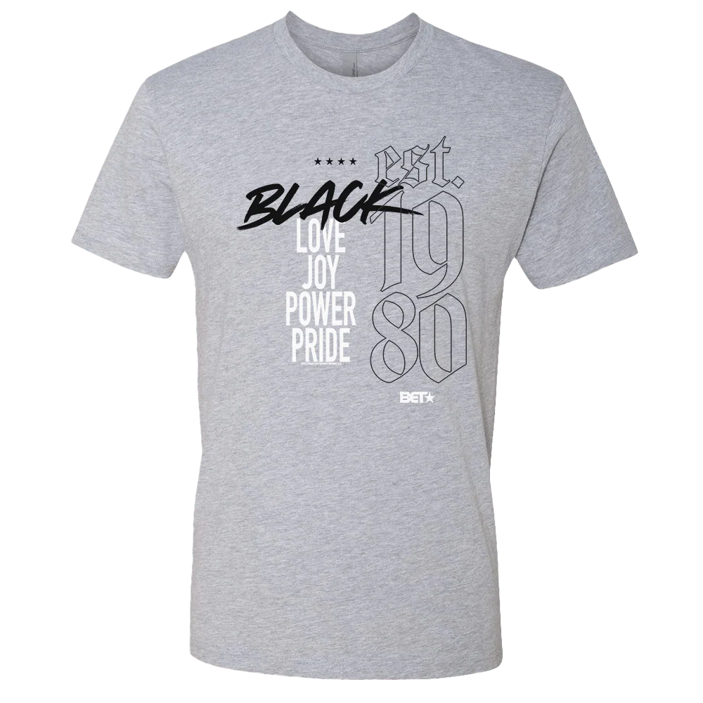 BET Love Joy Power Pride Adult Short Sleeve T-Shirt