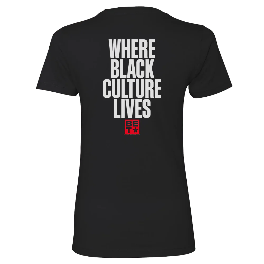 BET Where Black Culture Lives Women's Short Sleeve T-Shirt