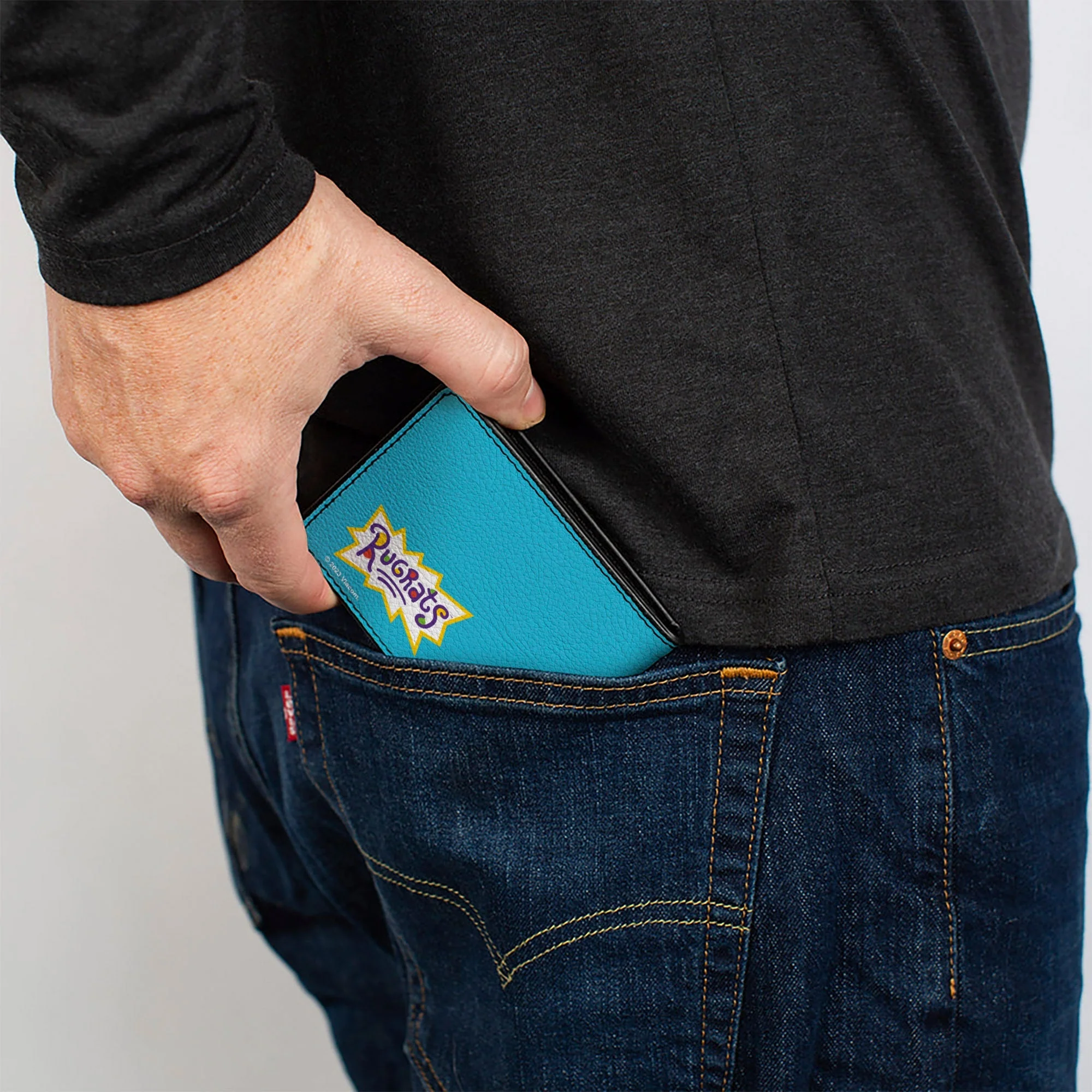 Rugrats Chuckie Saturn Shirt Icon Blue Bi-Fold Wallet - Image 5