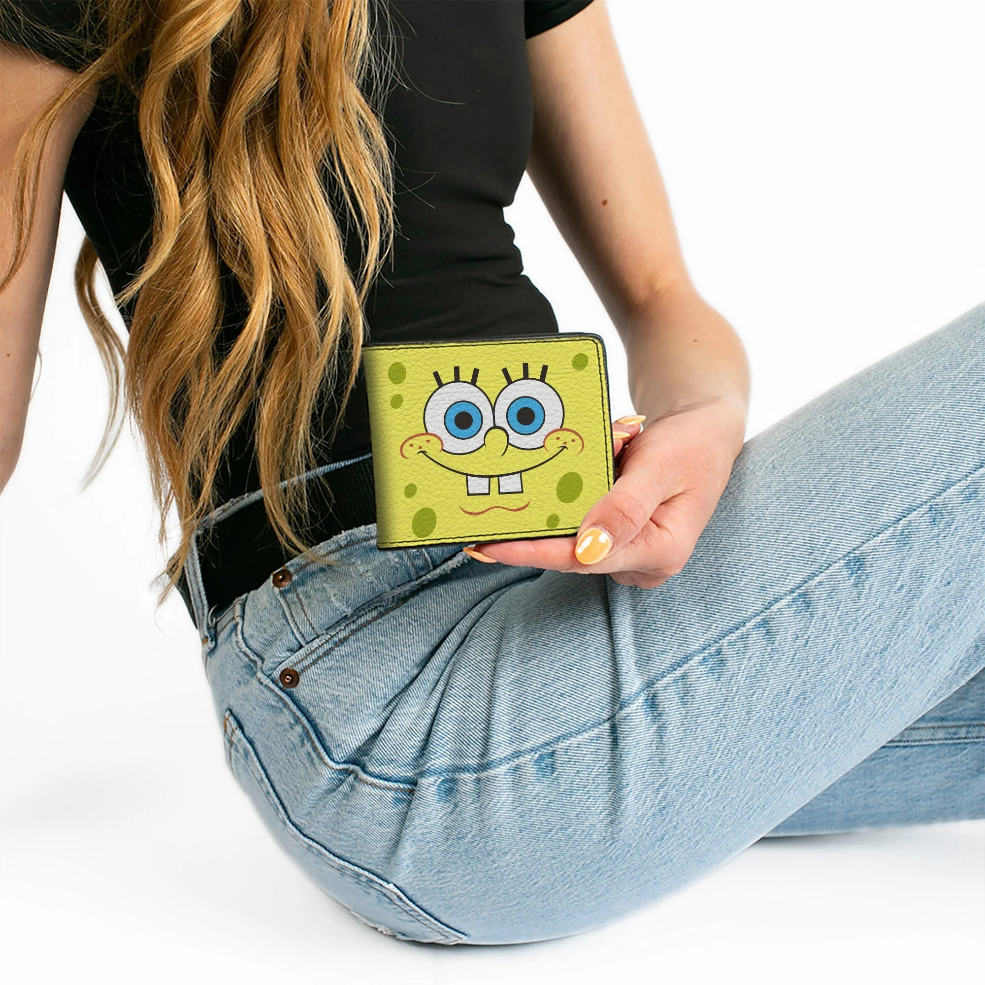 SpongeBob SquarePants Bi-Fold Wallet SpongeBob Face Close-Up Yellow Design - Image 7