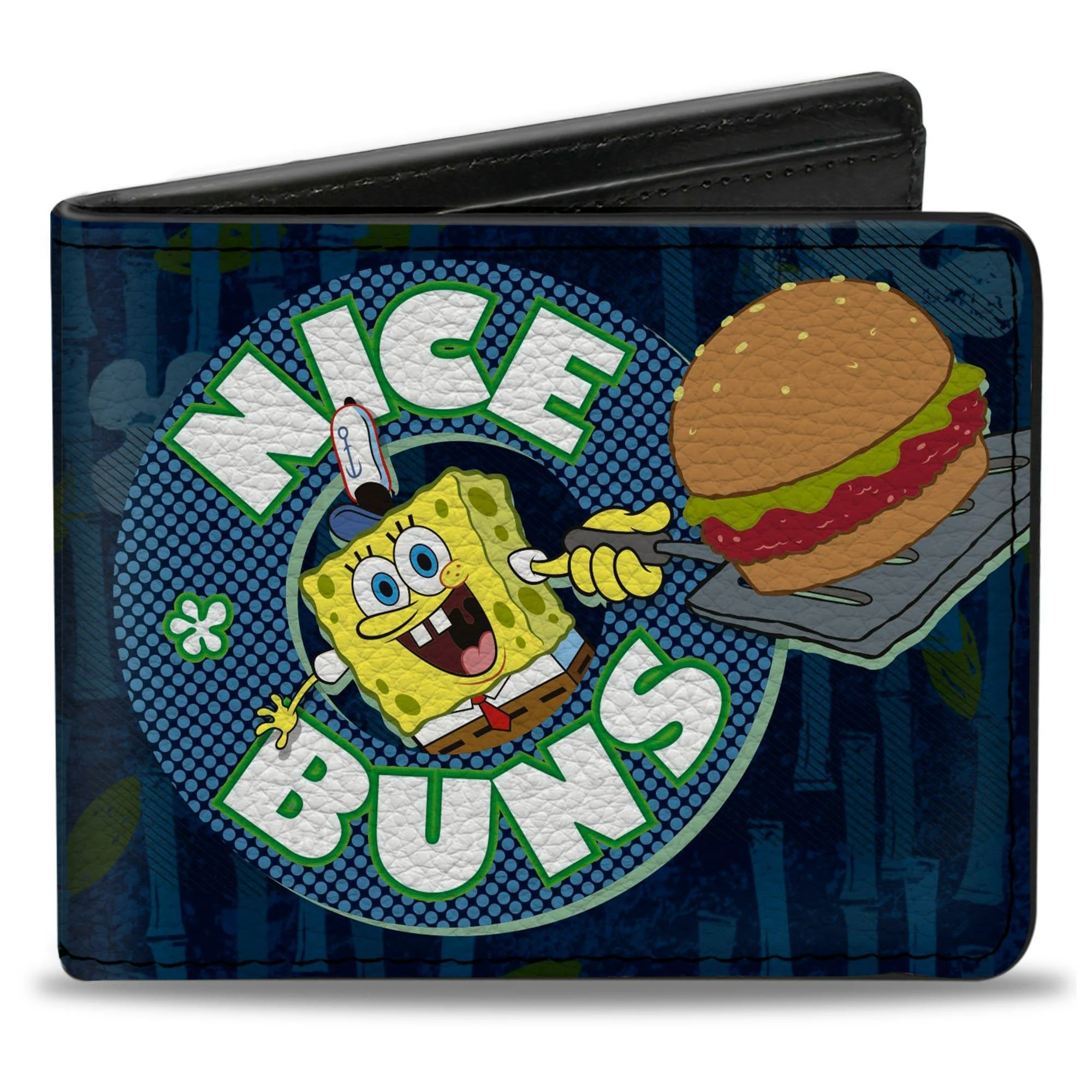 SpongeBob SquarePants Bi-Fold Wallet NICE BUNS Vegan Leather
