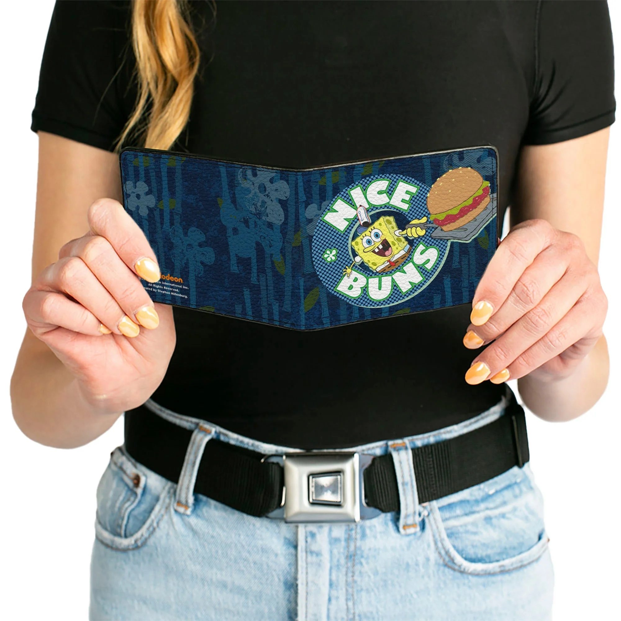 SpongeBob SquarePants Bi-Fold Wallet NICE BUNS Vegan Leather - Image 6
