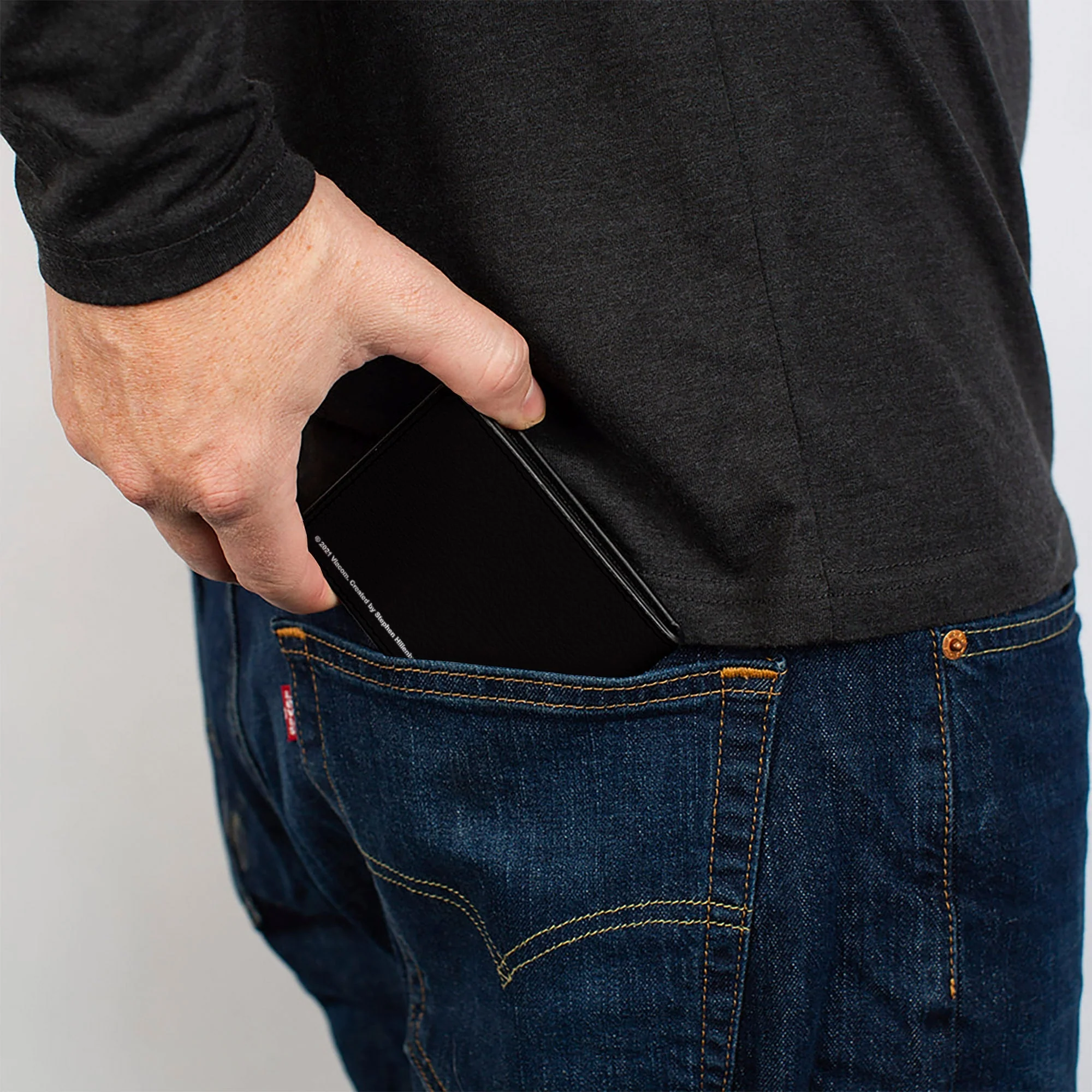 SpongeBob SquarePants Bi-Fold Wallet SAY WHAT? Group Pose Men's Vegan Leather. - Image 5