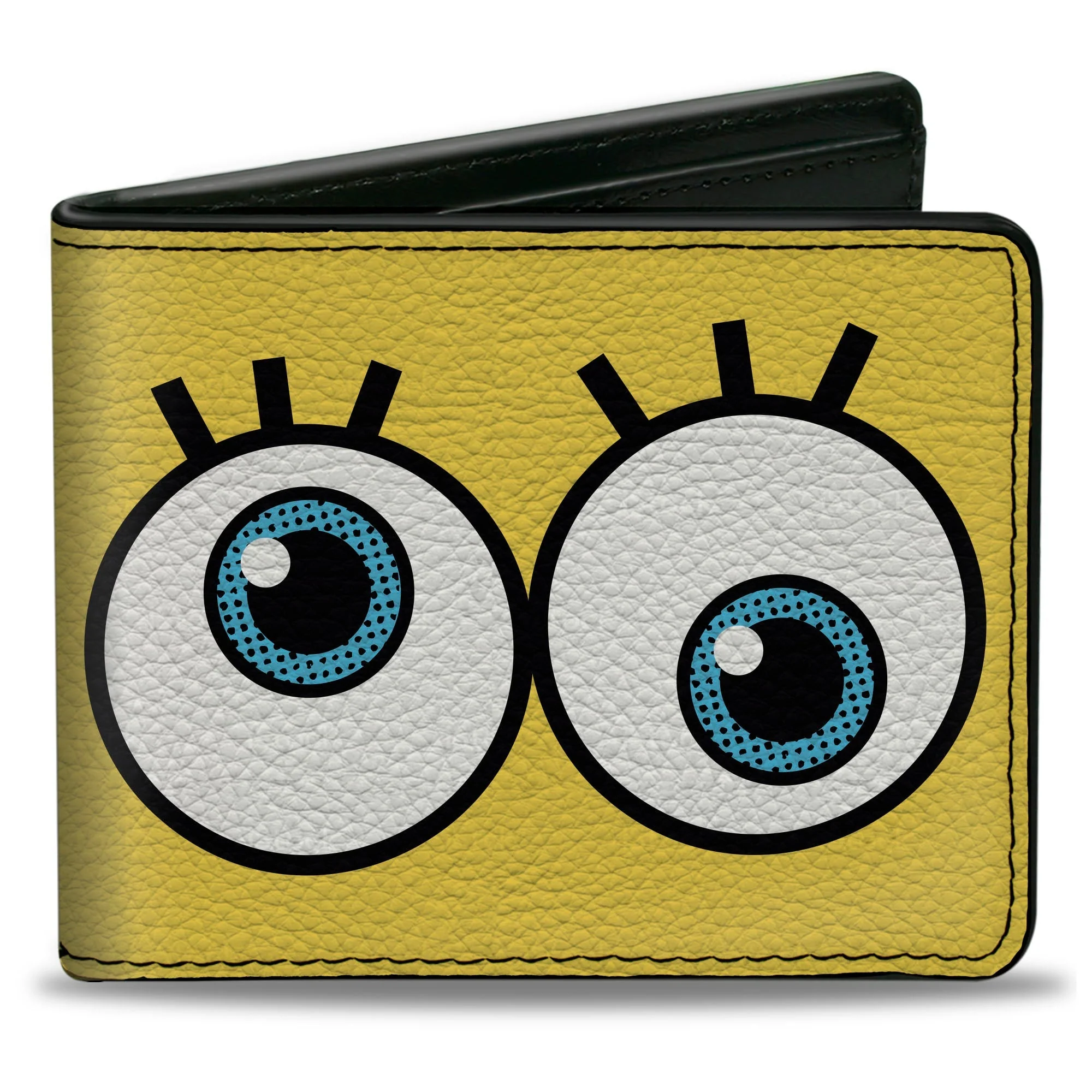 SpongeBob SquarePants Bi-Fold Wallet Eye Balls Close-Up Men's Yellow