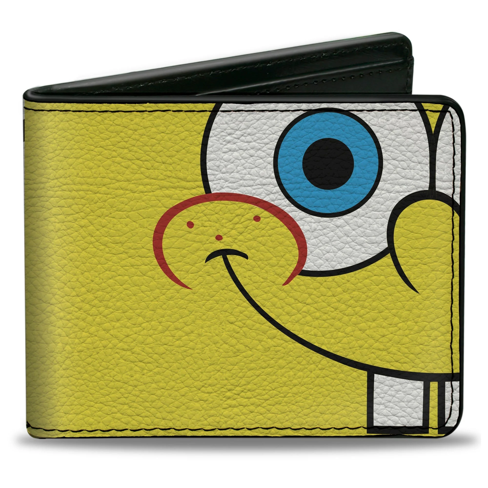 SpongeBob SquarePants Bi-Fold Wallet Face and Tie Character Close-Up Blocks Men's