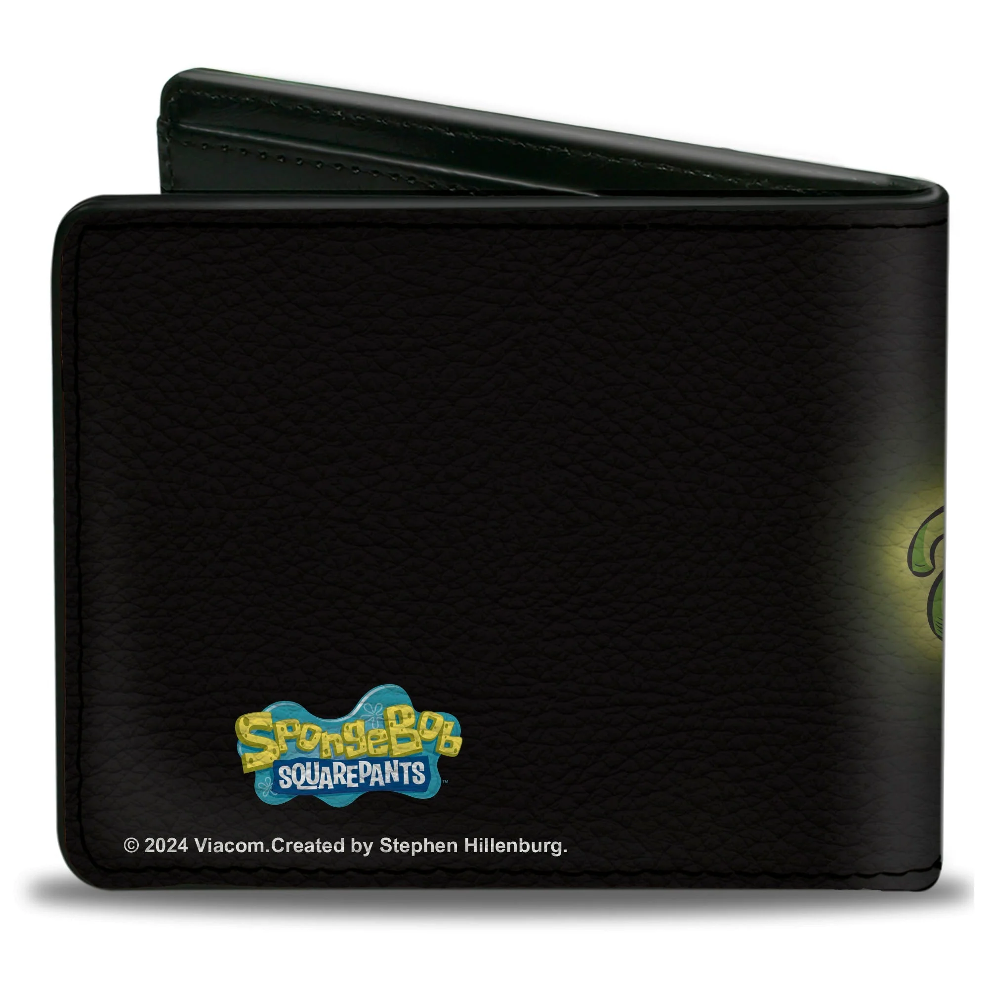 SpongeBob SquarePants Bi-Fold Wallet Flying Dutchman Snot Pose Black/Greens. - Image 2