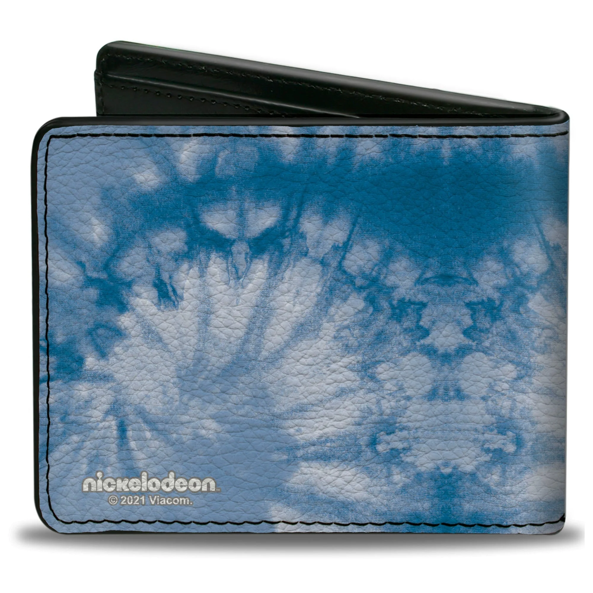 SpongeBob SquarePants Bi-Fold Wallet Imma Head Out Chair Pose Tie Dye Blues Vegan Leather - Image 2