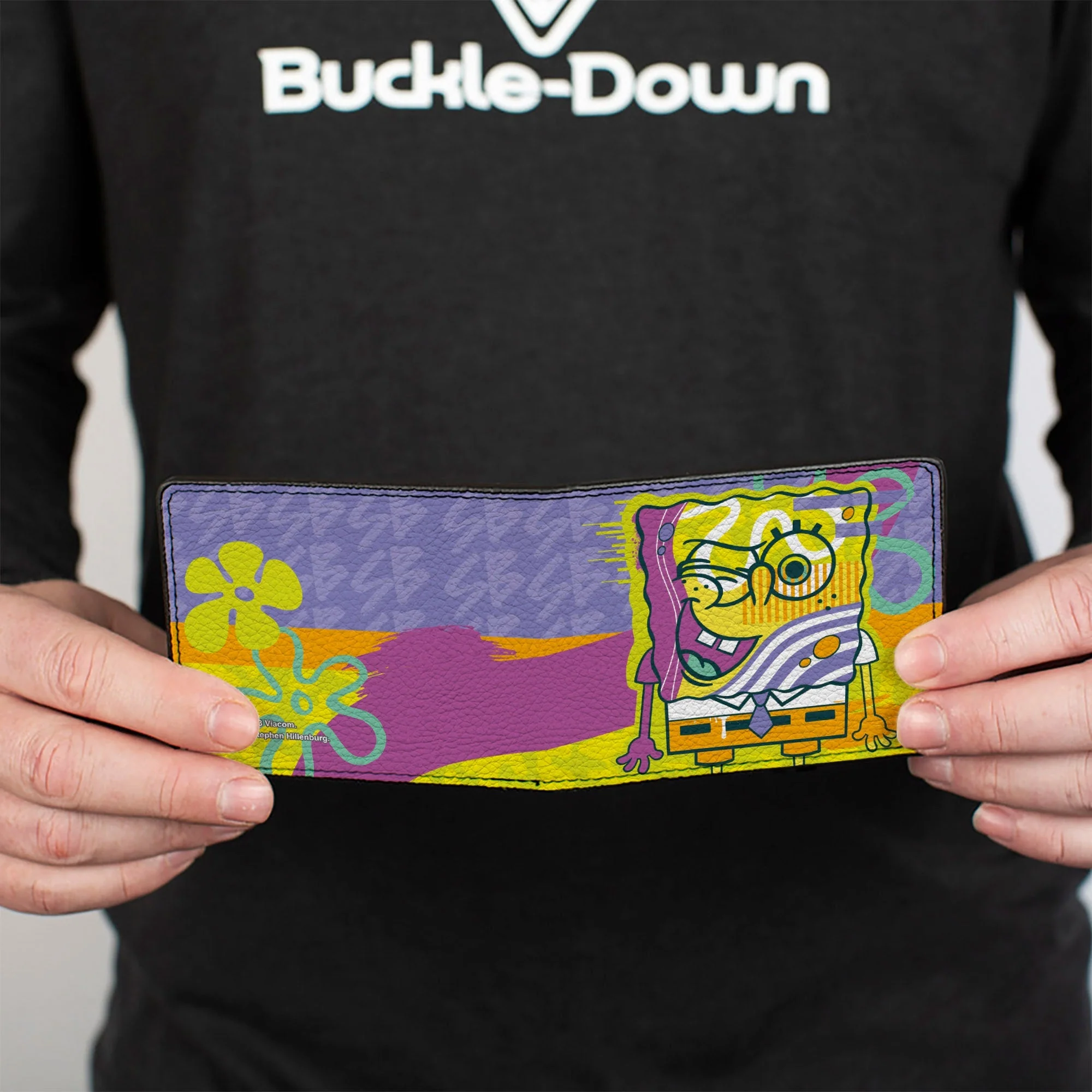 SpongeBob SquarePants Bi-Fold Wallet Winking Pose Multi Color Men's - Image 4