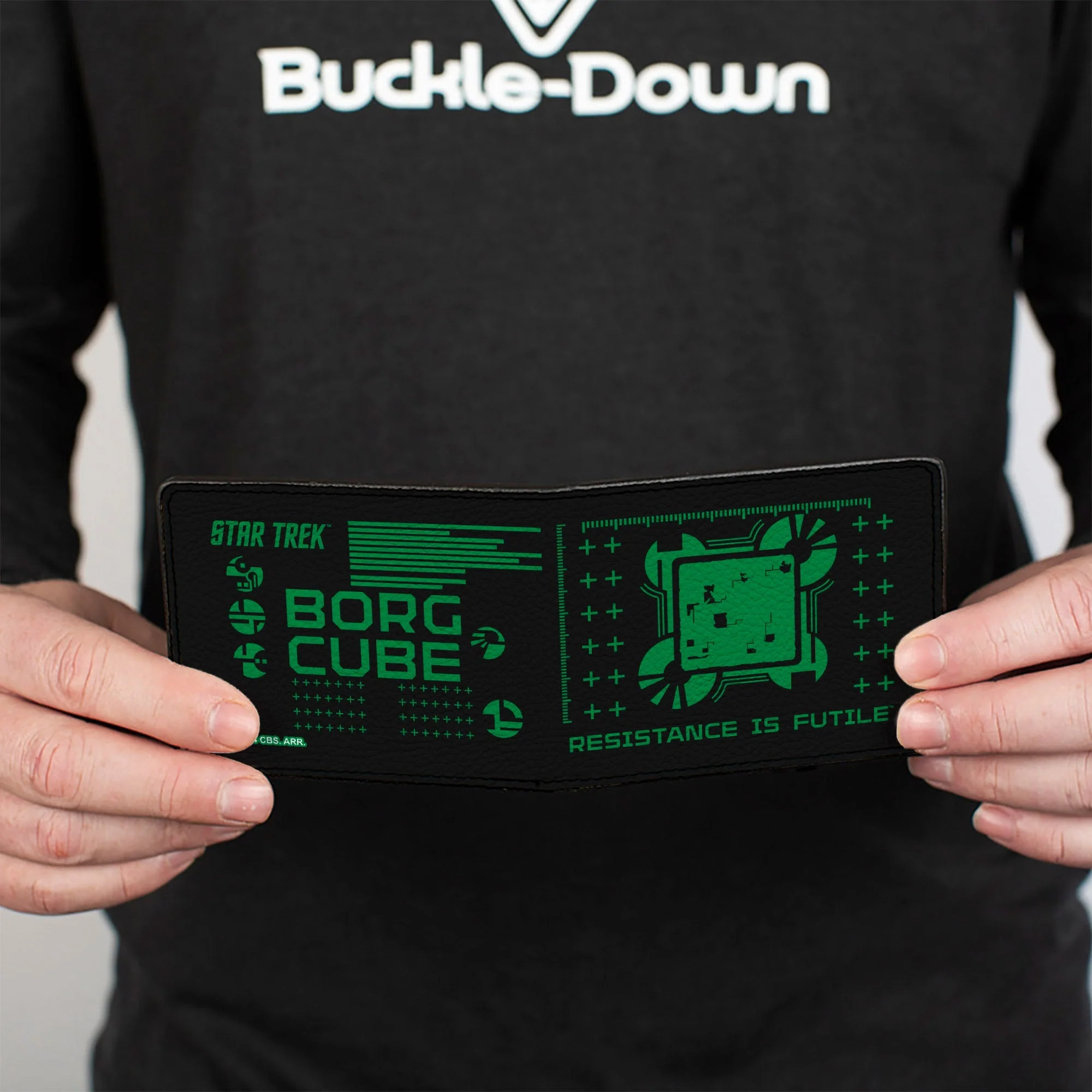 Star Trek Borg Cube Resistance Is Futile Bi-Fold Wallet - Image 4