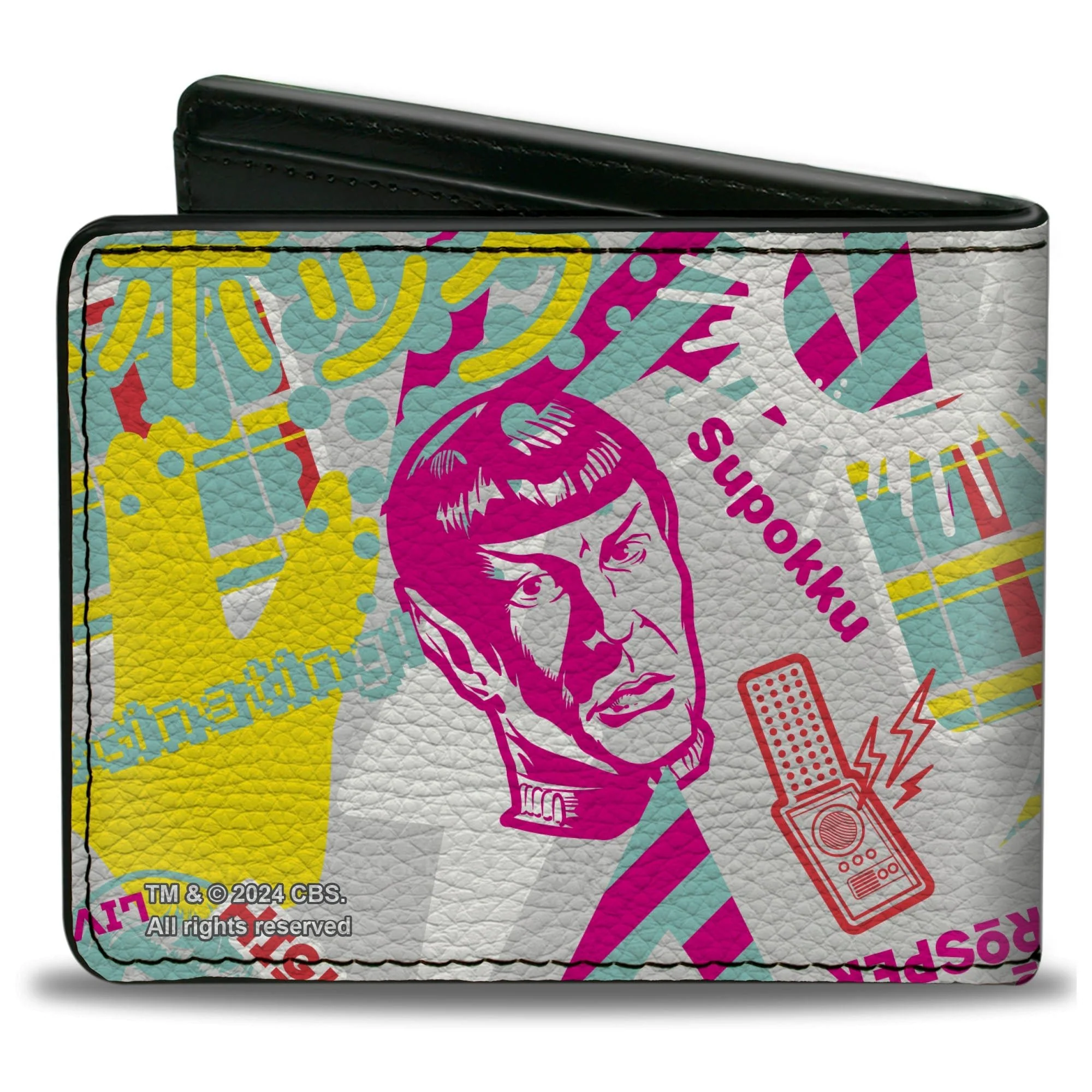 Star Trek Spock Icons Collage Men's White Bi-Fold Wallet - Image 2