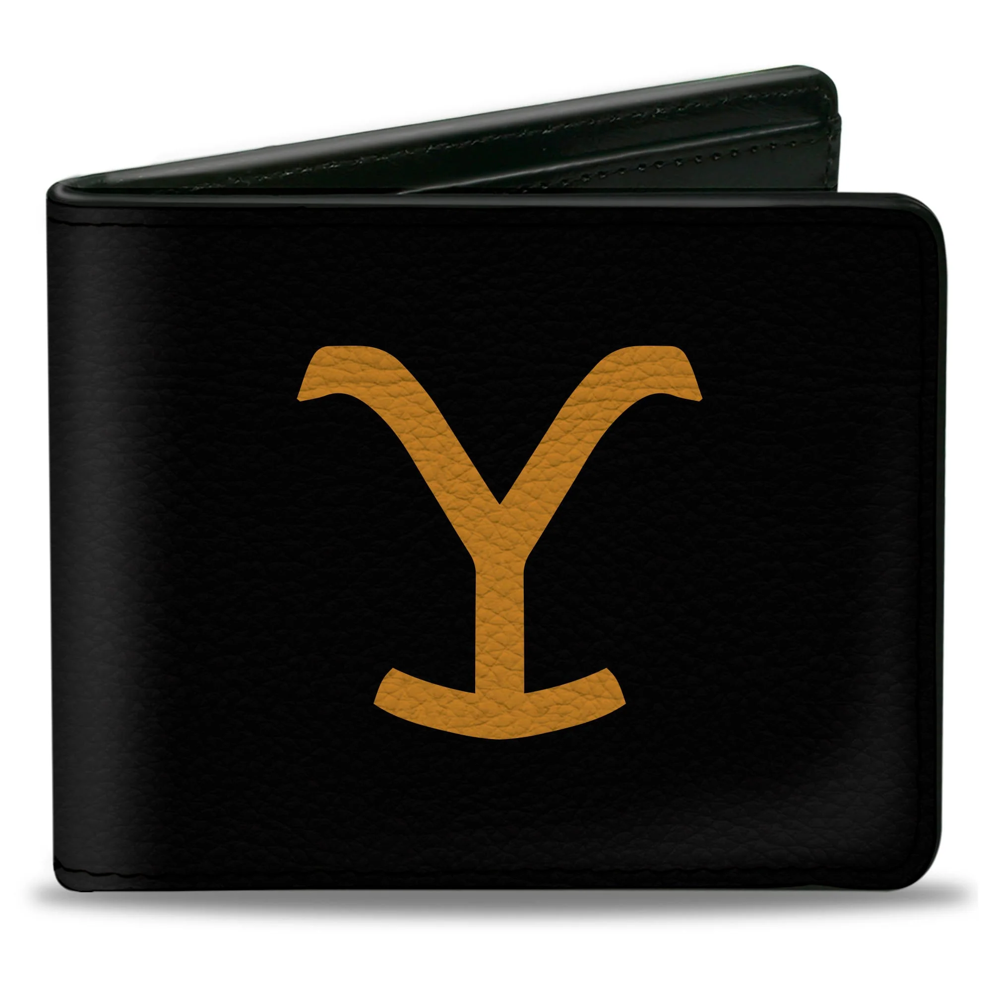 Yellowstone Logo Title Icon Vegan Leather Bi-Fold Wallet