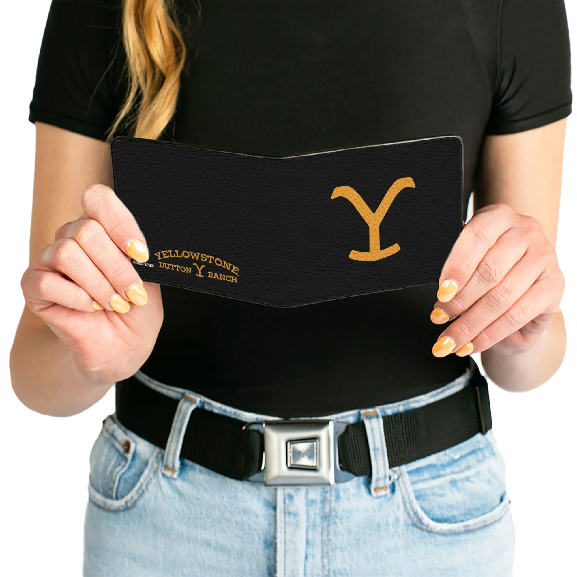 Yellowstone Logo Title Icon Vegan Leather Bi-Fold Wallet - Image 6