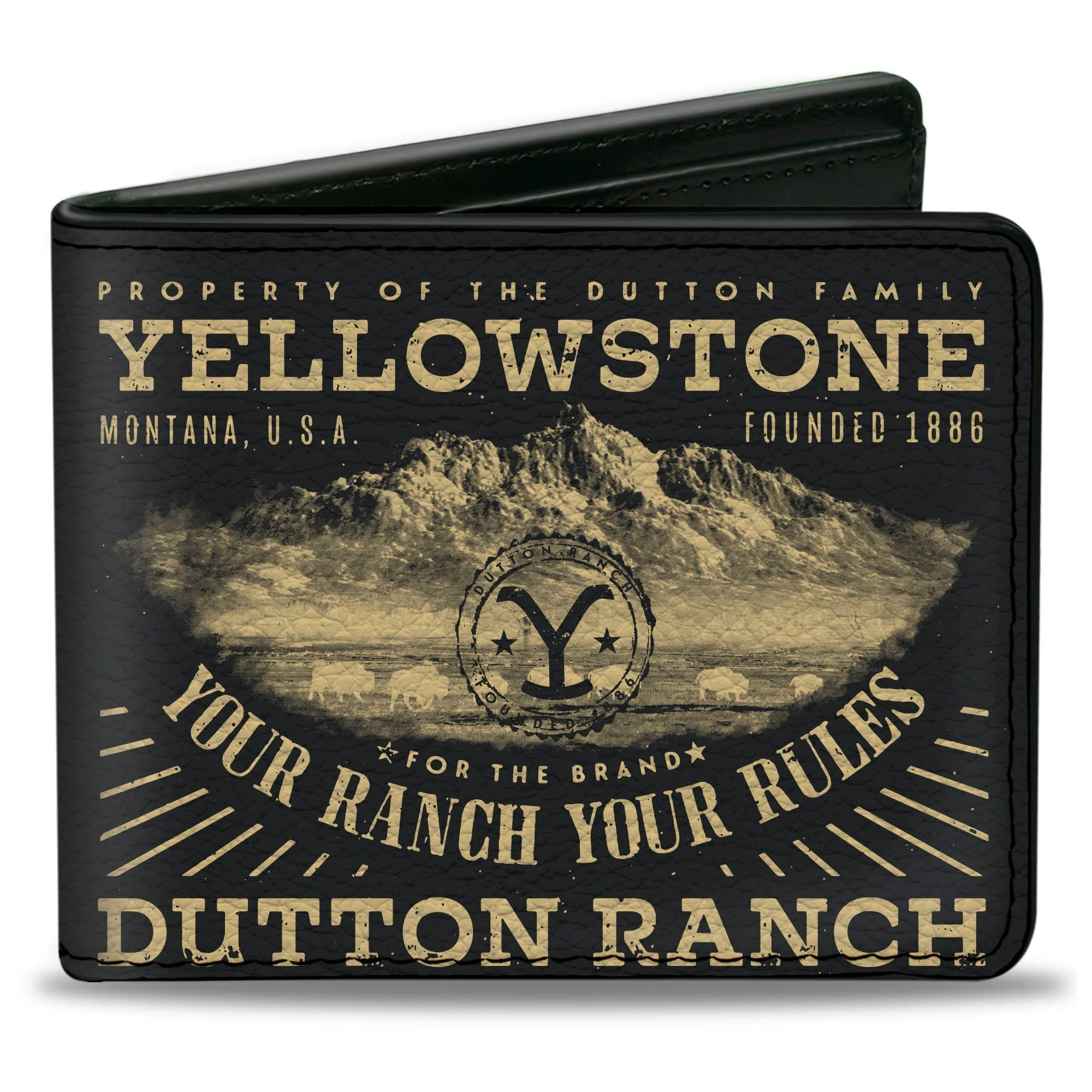 Yellowstone Your Ranch Your Rules Landscape Bi-Fold Wallet