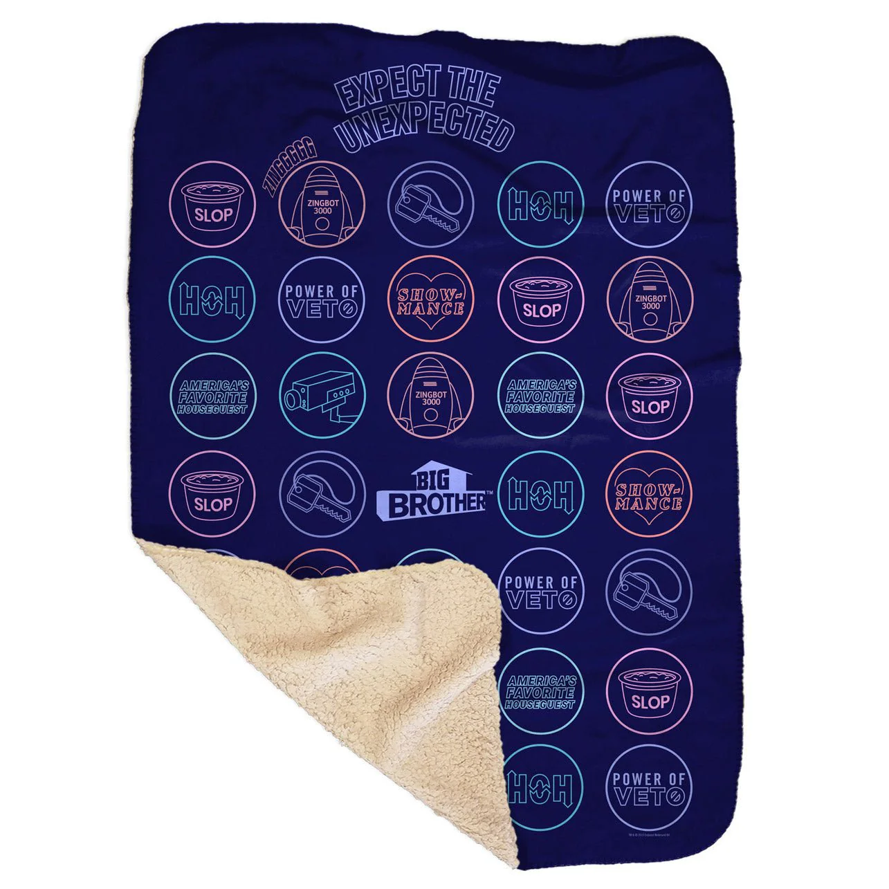 Big Brother Logo Mash Up Sherpa Blanket - Image 3