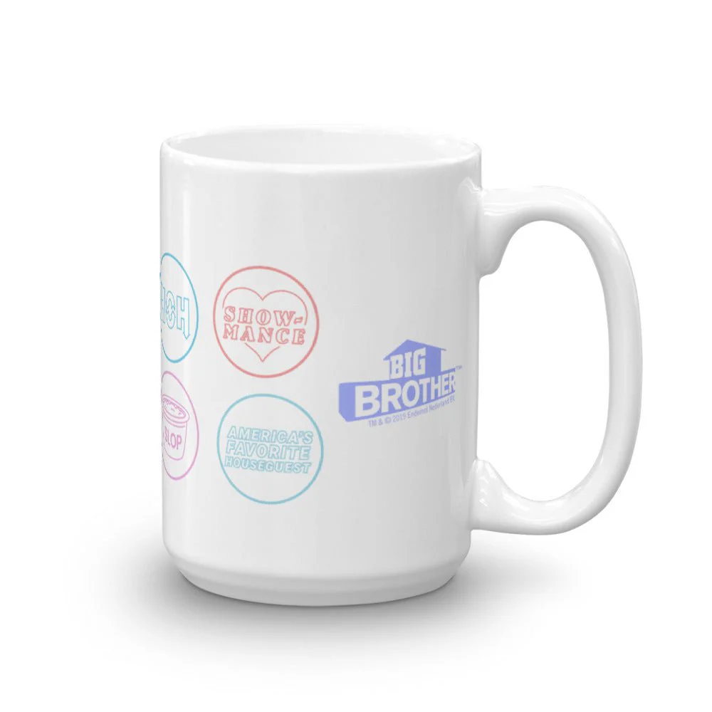 Big Brother Logo Mash Up White Mug - Image 5