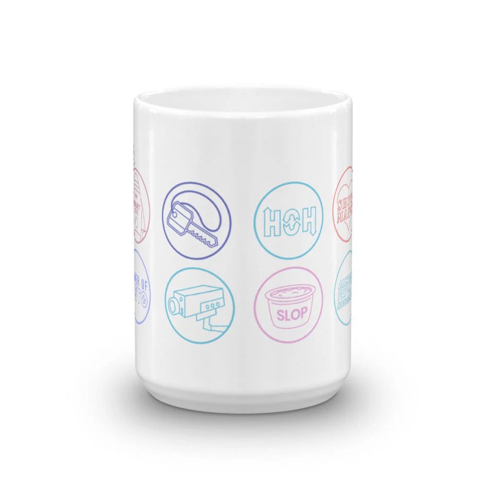 Big Brother Logo Mash Up White Mug - Image 6