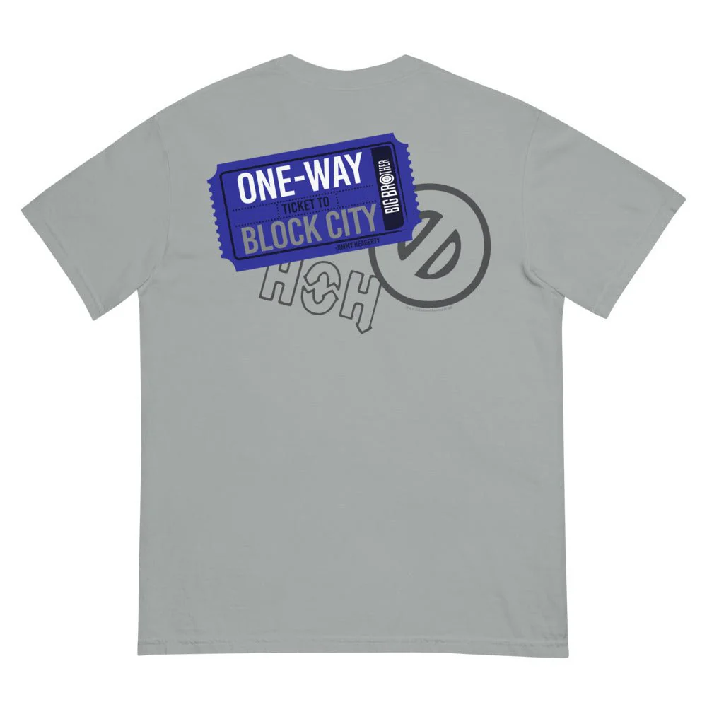 Big Brother "One Way Ticket To Block City" Unisex Comfort Colors T-Shirt