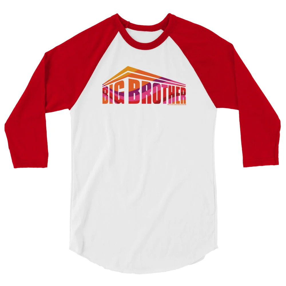 Big Brother Swirl Logo Unisex 3/4 Sleeve Raglan Shirt - Image 4