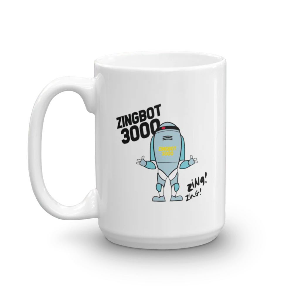 Big Brother Zingbot 3000 White Mug - Image 4